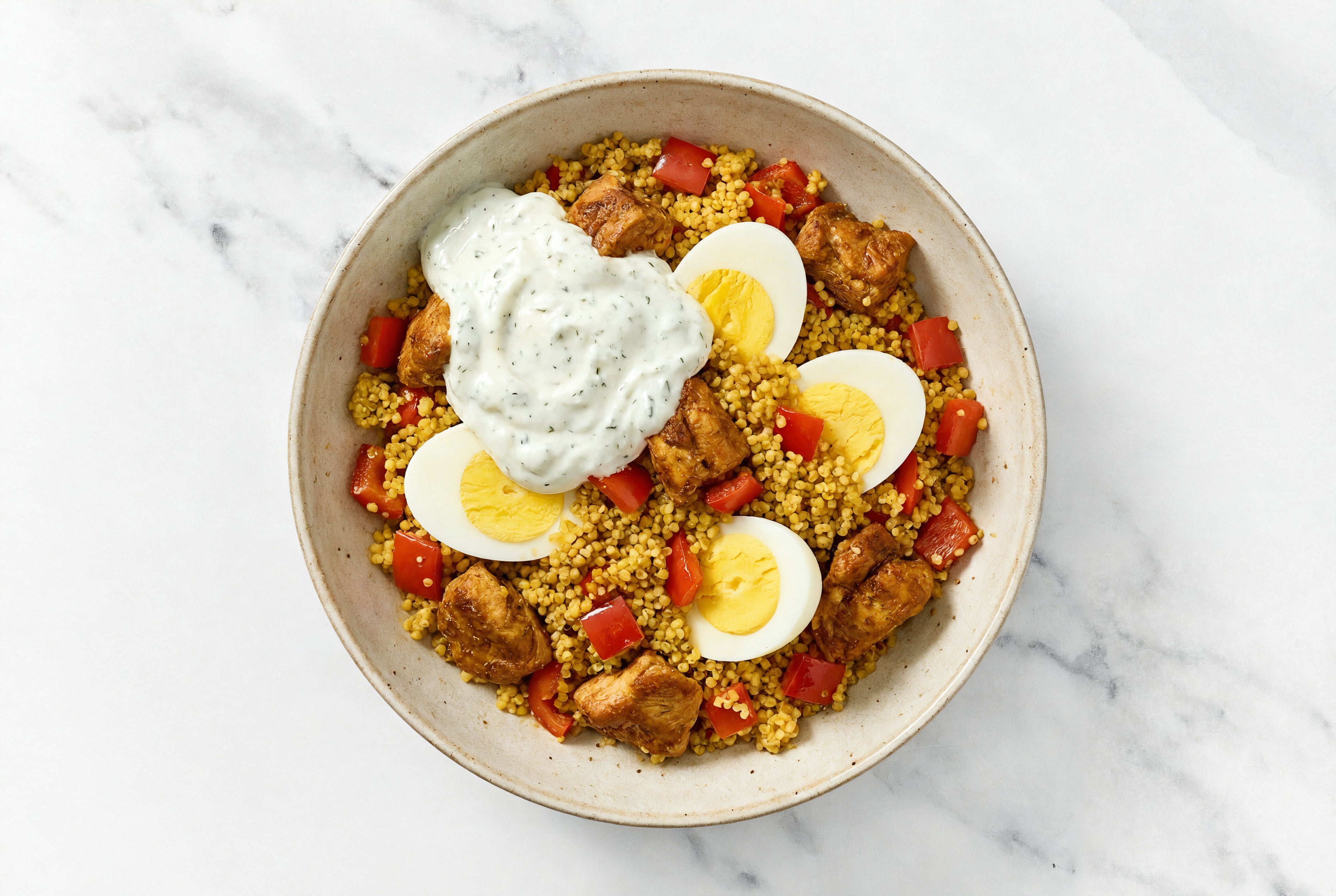 Mediterranean Tandoori Chicken + Couscous Bowl