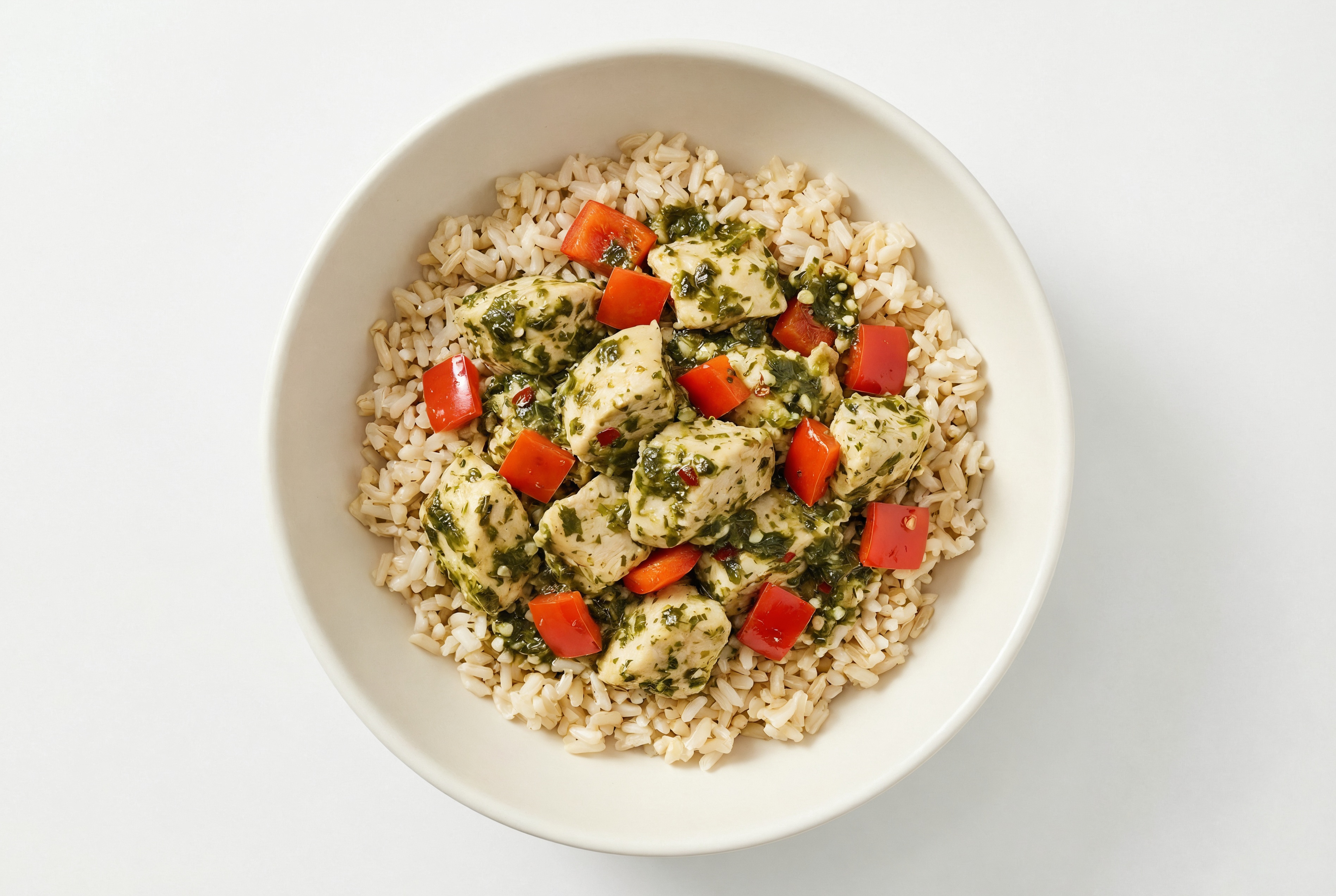 Crunchy Organic Pepper + Cilantro Chicken Grain Bowl