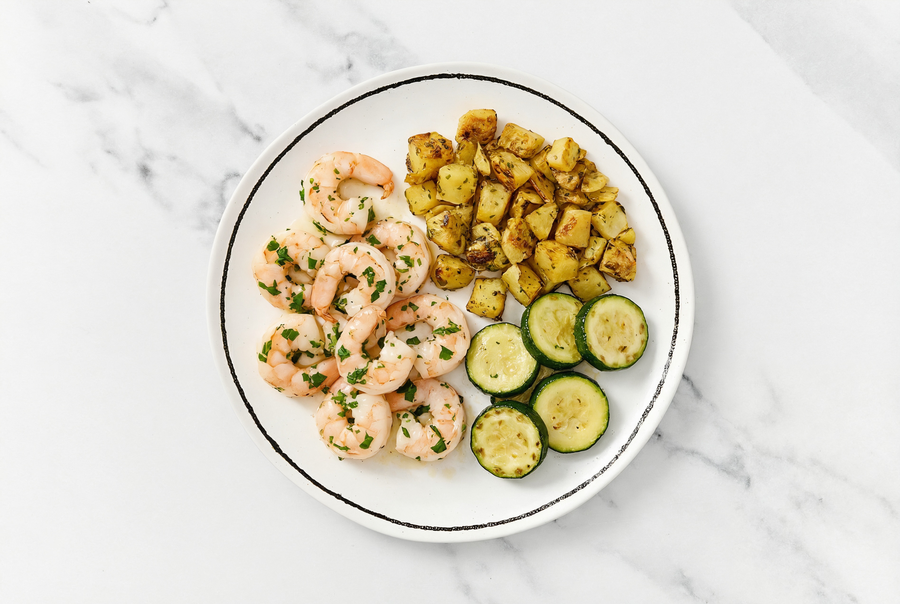 Summer Herby Shrimp Potato Bowl