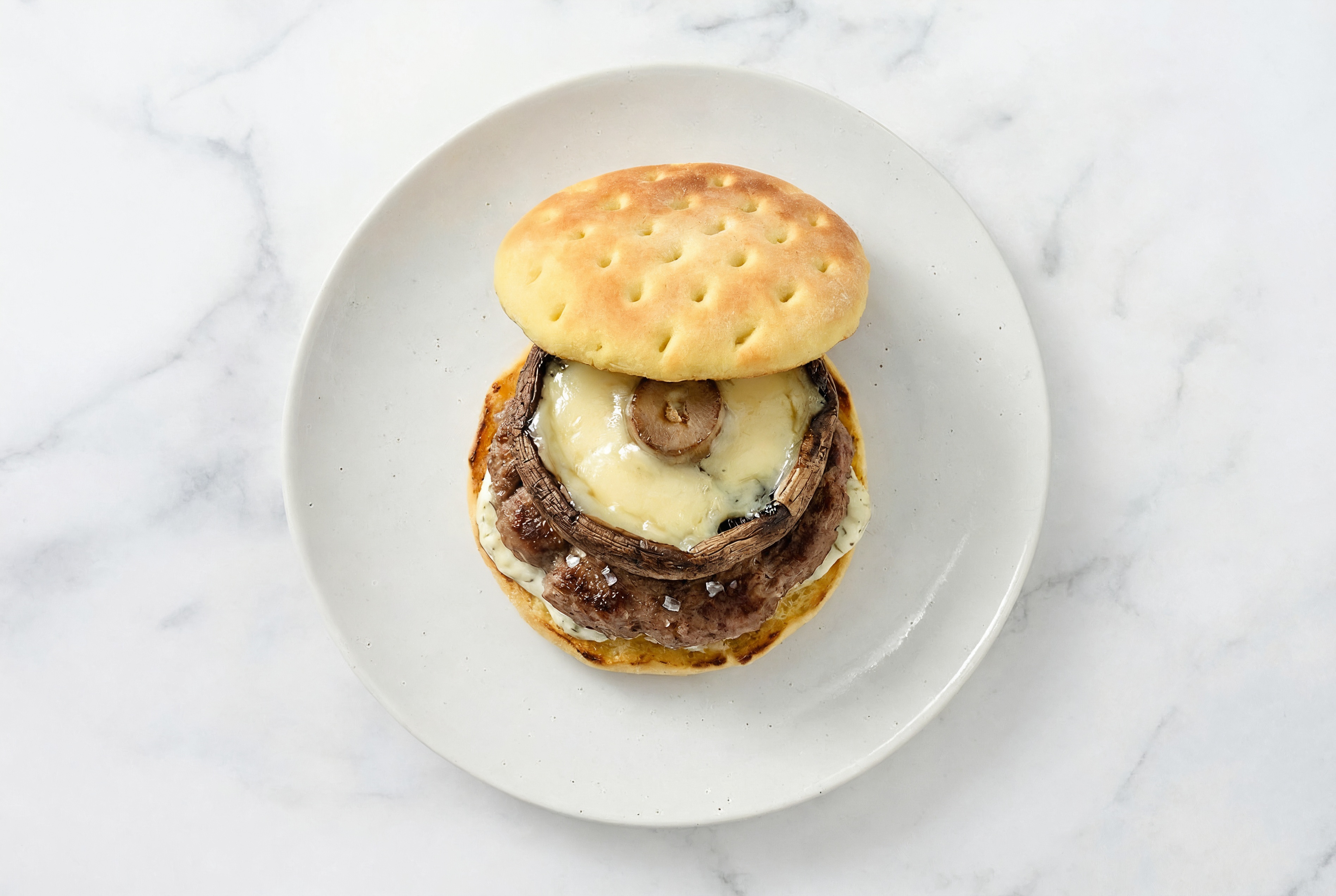 Herby Ground Beef Patties + Mushroom Brie Burgers