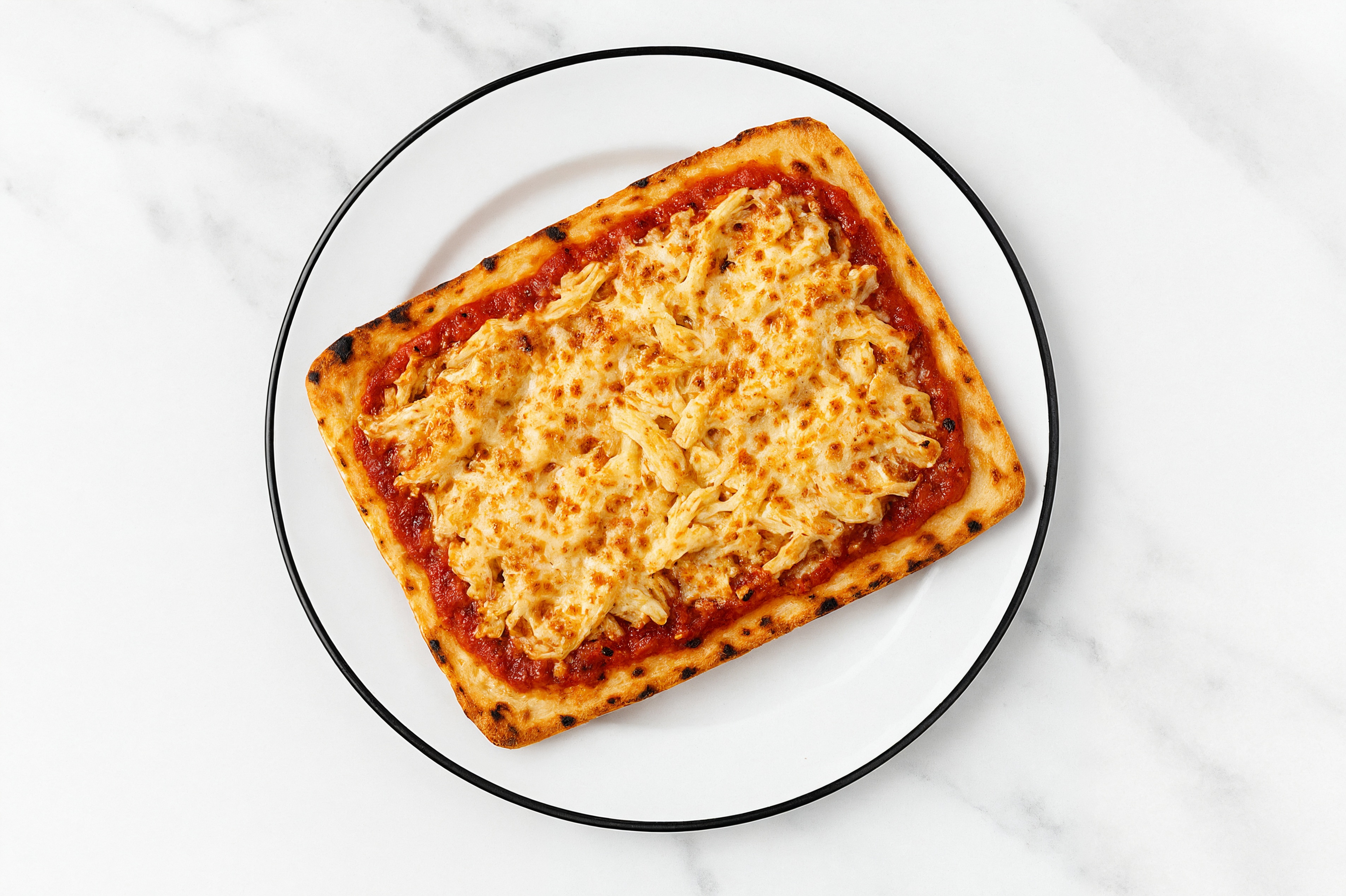 Classic Pulled Chicken Pizza with Grated Parmesan Cheese