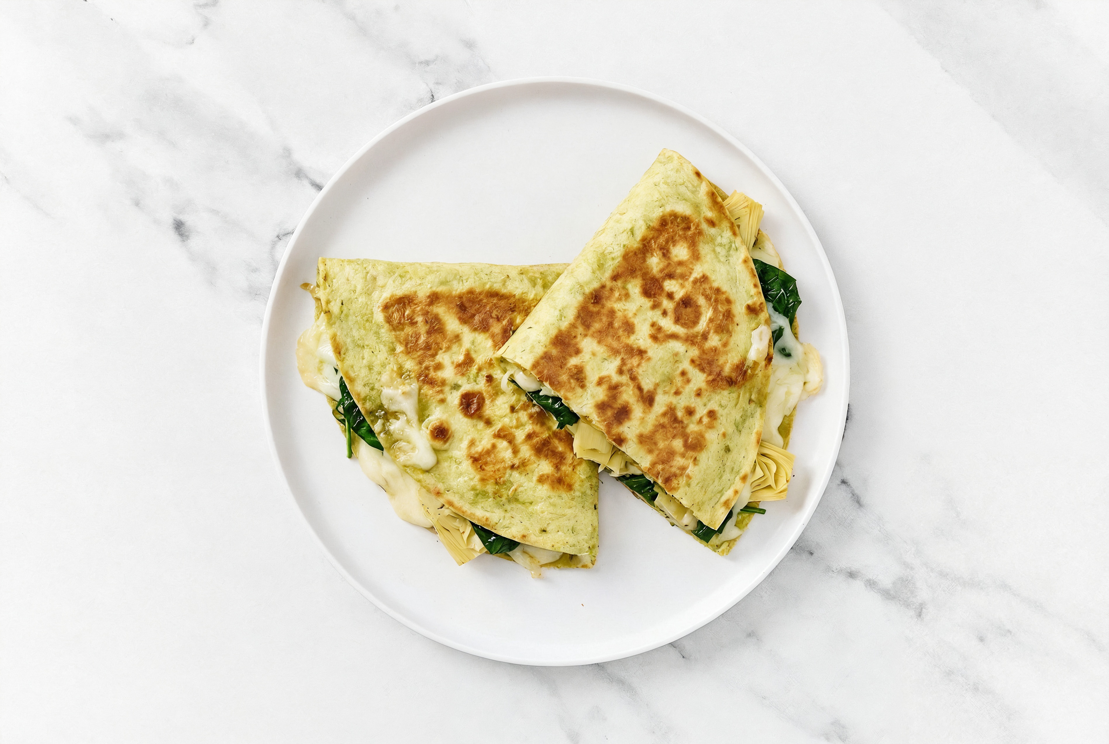 Speedy Organic Spinach Tortilla Artichoke Quesadilla