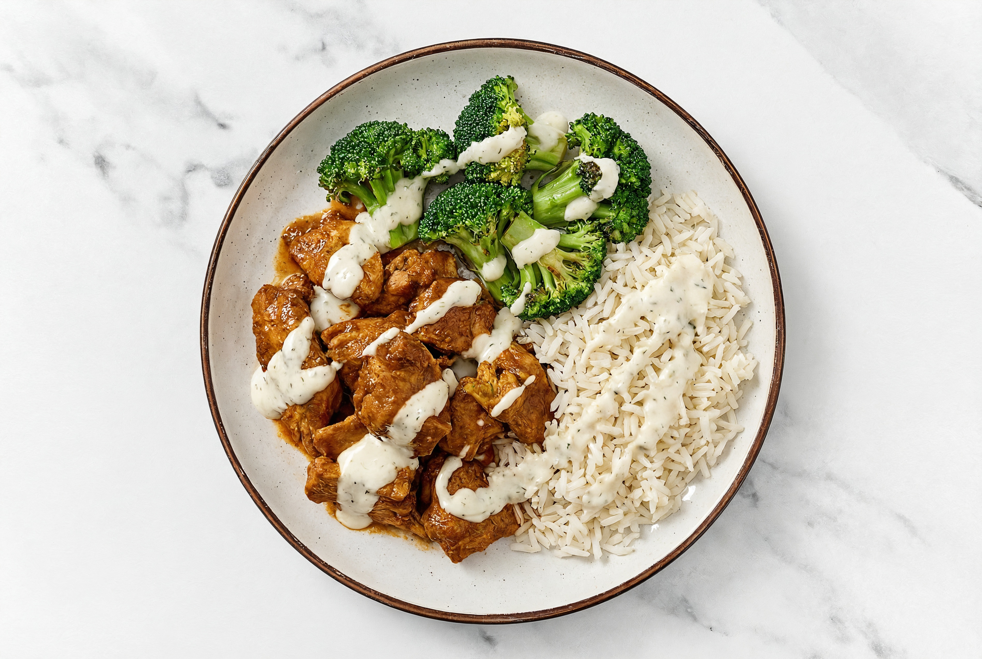 ソフト!グラトリ最高◎ RICE28 CHICKEN RICE WCAMBER Creamy Garlic Tandoori Chicken Rice Bowl | Hungryroot