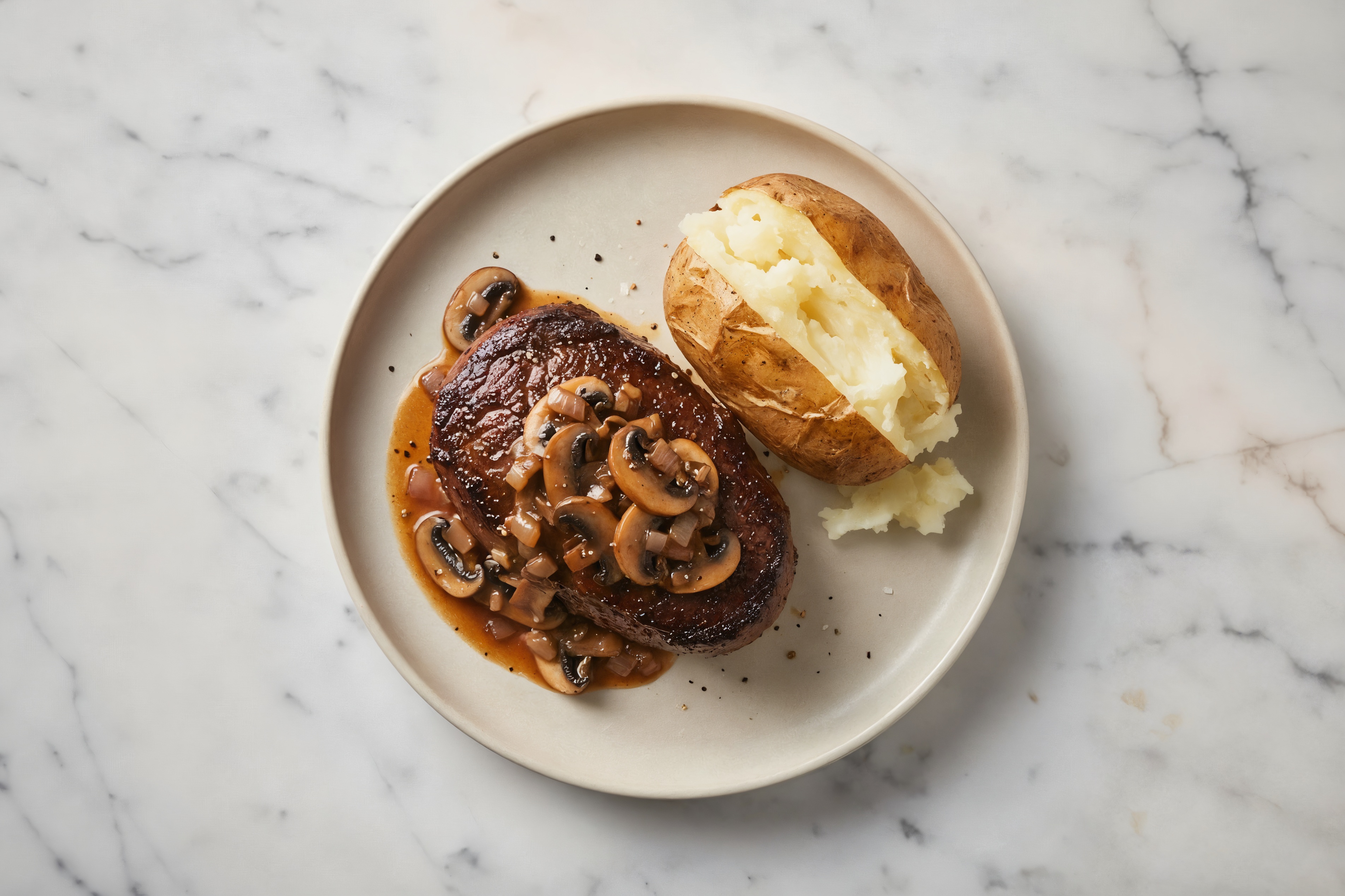 Wagyu Filet Mignon with Mushroom Pan Sauce