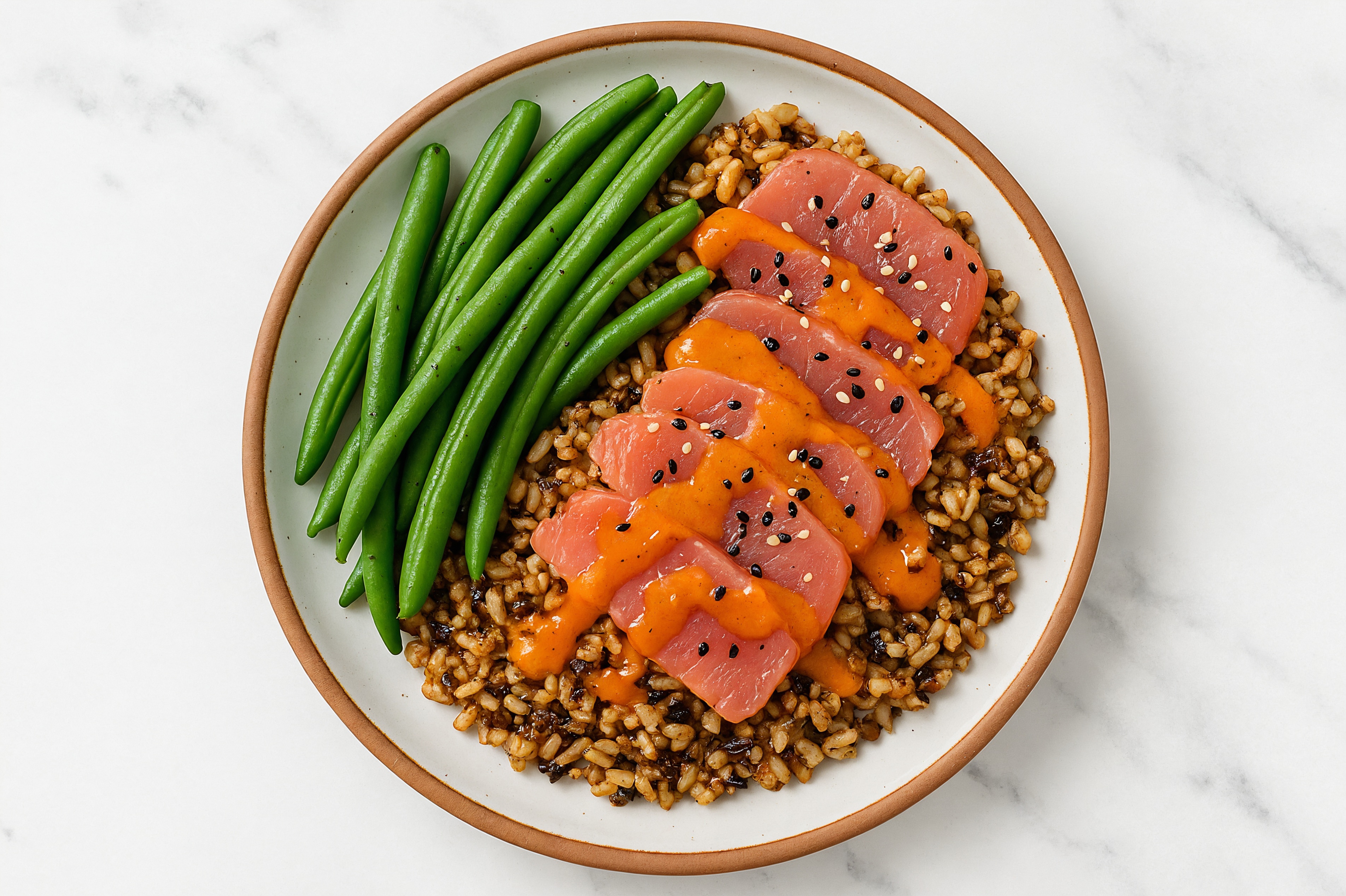  Tuna Seven Grain Bowl with Sweet Hickory & Trimmed Green Beans