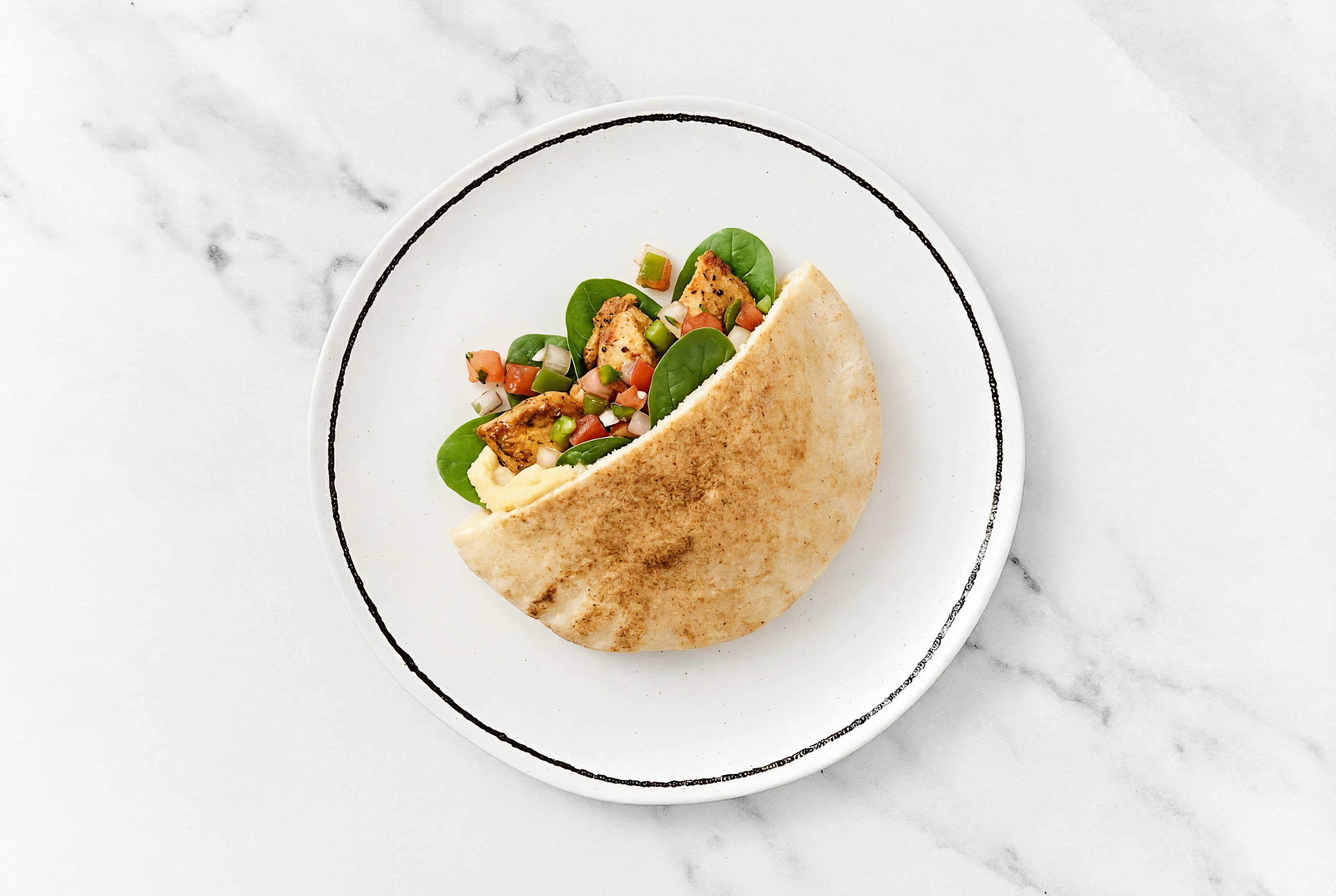 Extra-Fresh Chicken Lemon Garlic Hummus Traditional Pita Pocket