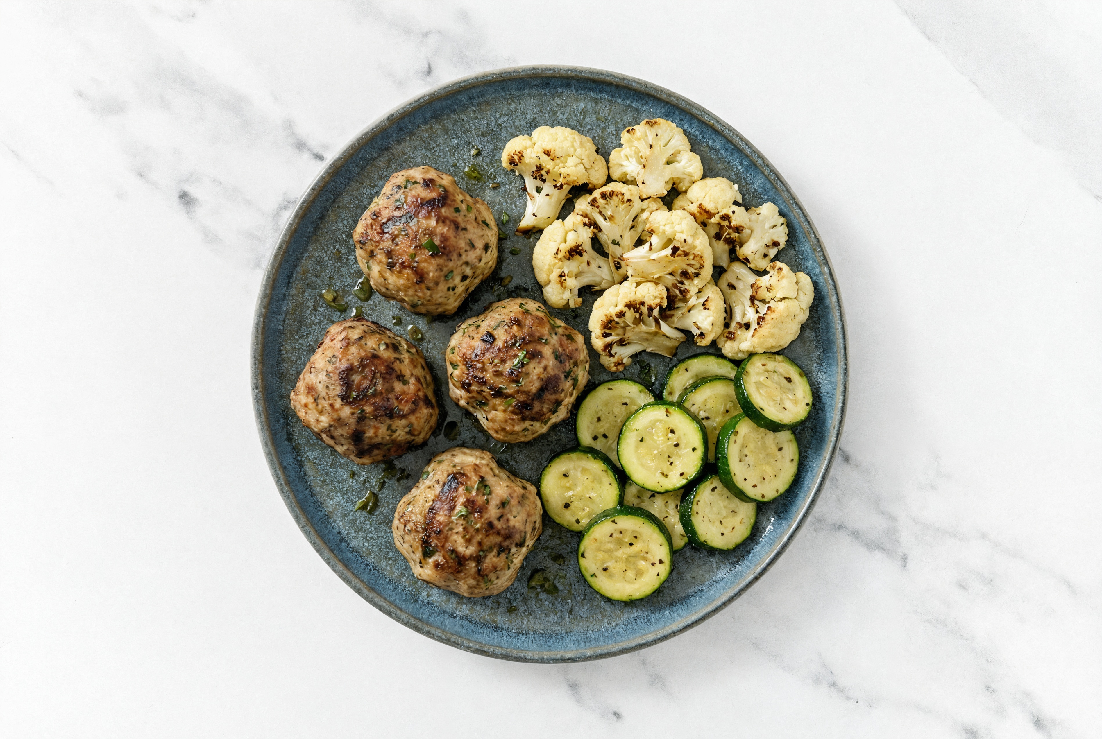 Turkey Meatballs with Roasted Cauliflower