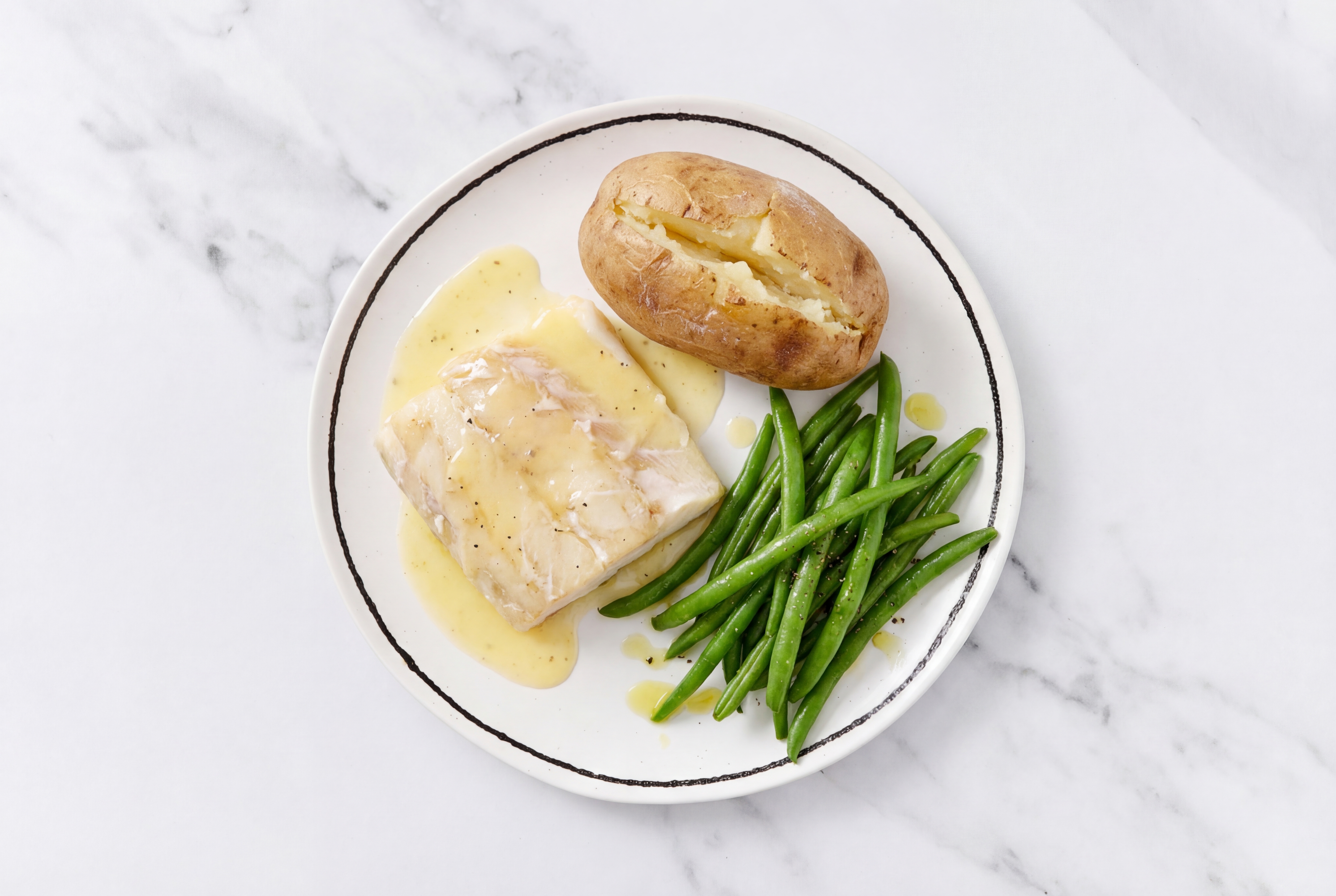 Lemon-Butter Barramundi with Russet Potato & Green Beans