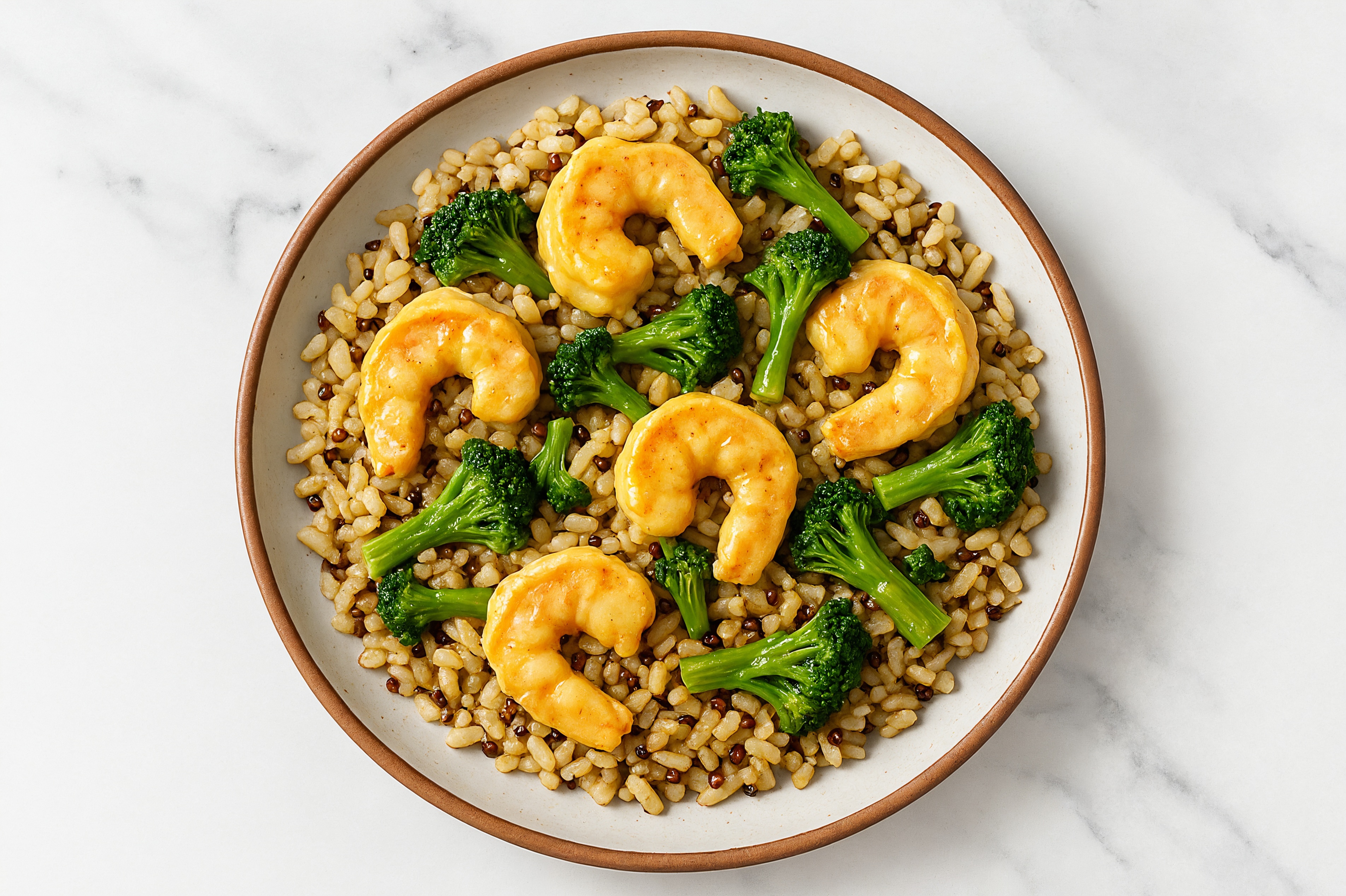 Honey Mustard Jumbo Shrimp + Baby Broccoli Bowl