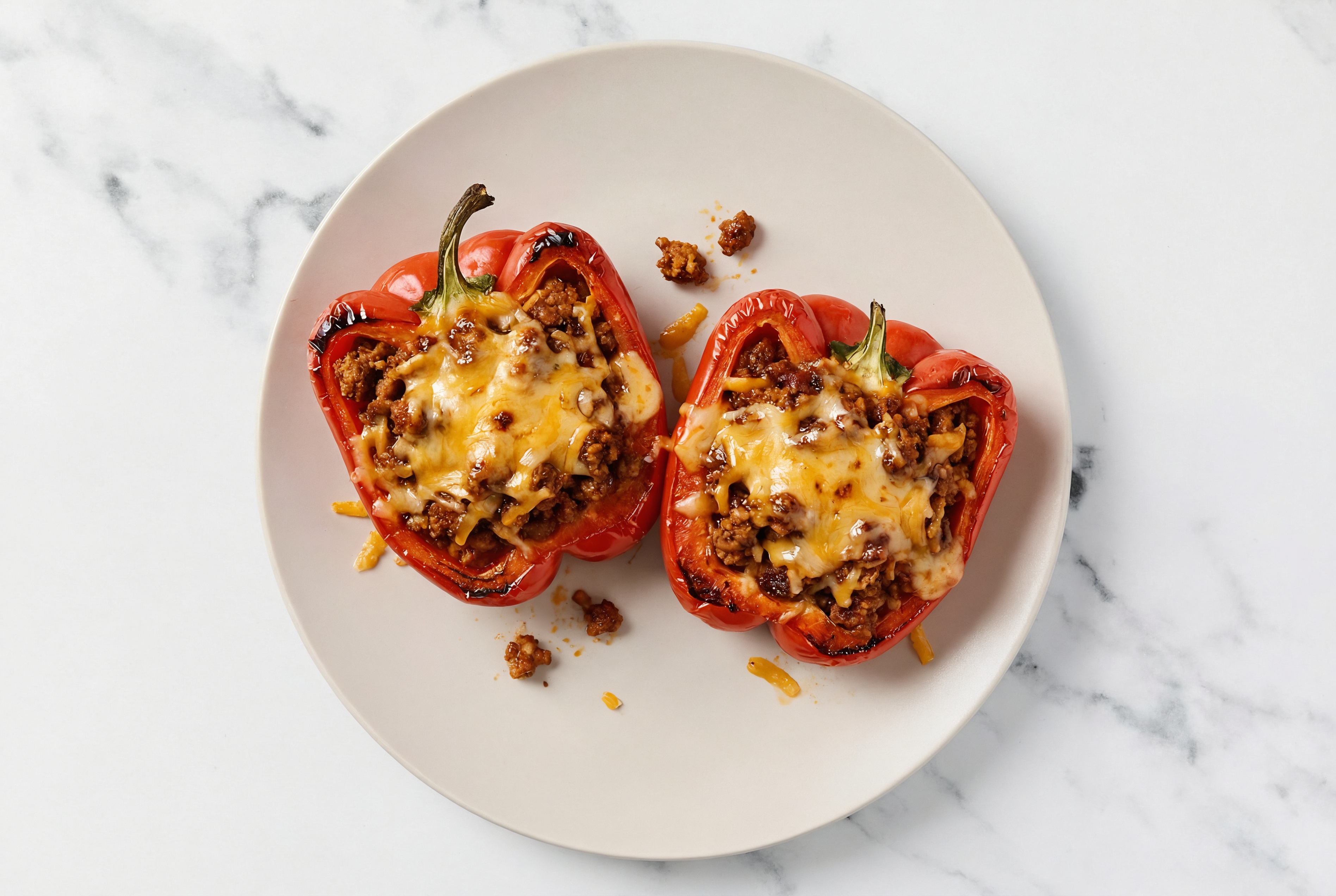  Cheesy The Beyond Burger Beef Birria Stuffed Organic Peppers