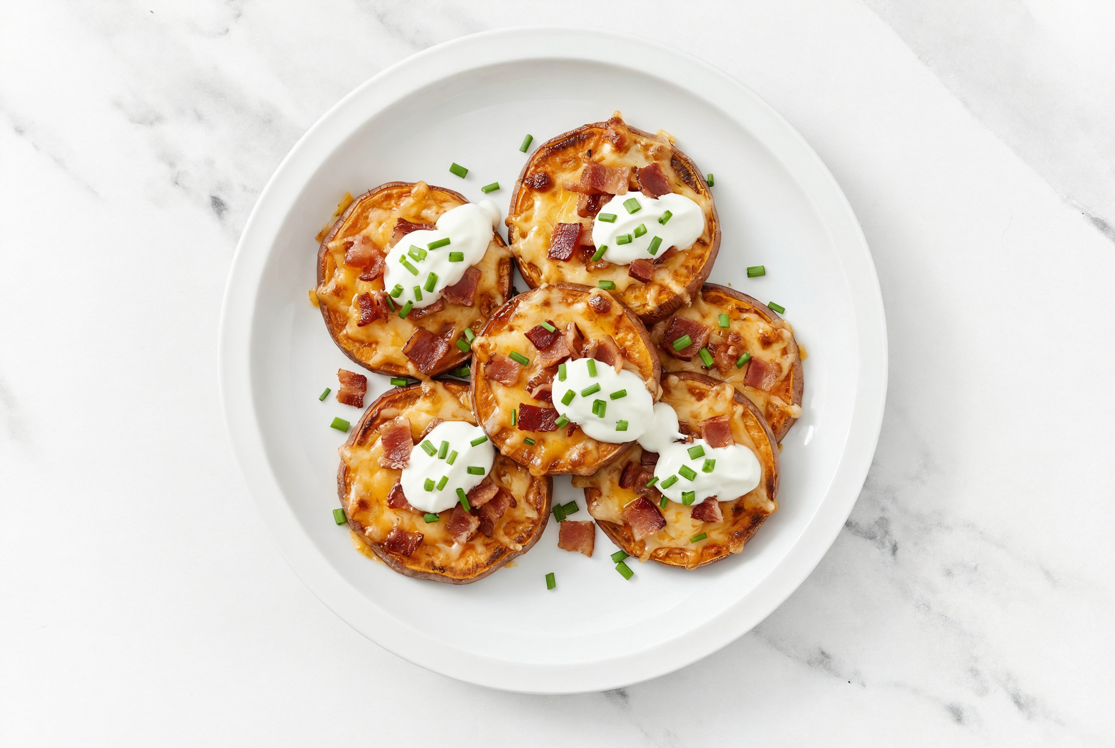 Loaded Sweet Potato Rounds with Sharp Cheddar Bar