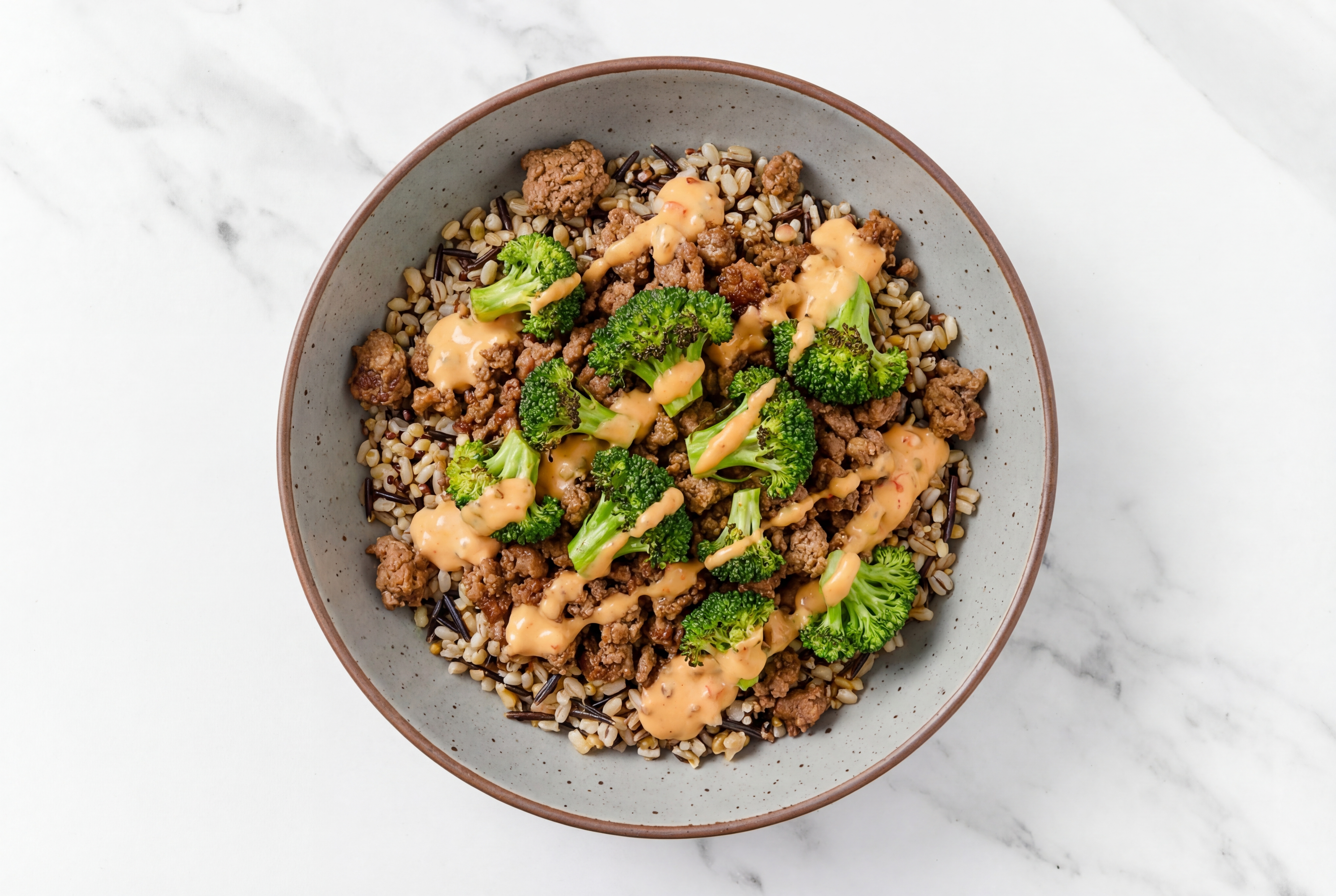 Ground Italian-Style Beef & Broccoli Grain Bowl with Thousand Island