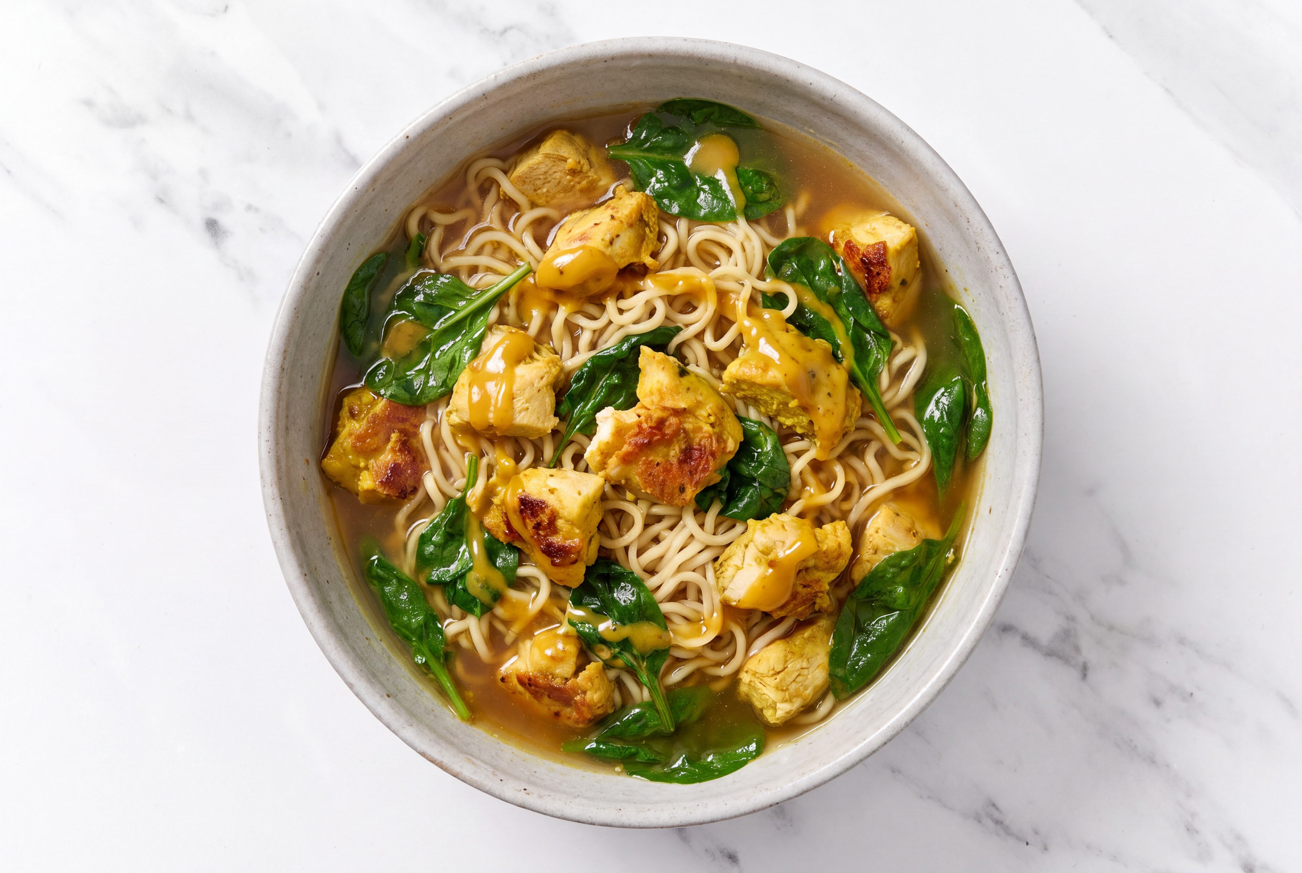 Thai Coconut Chicken + Spinach Ramen