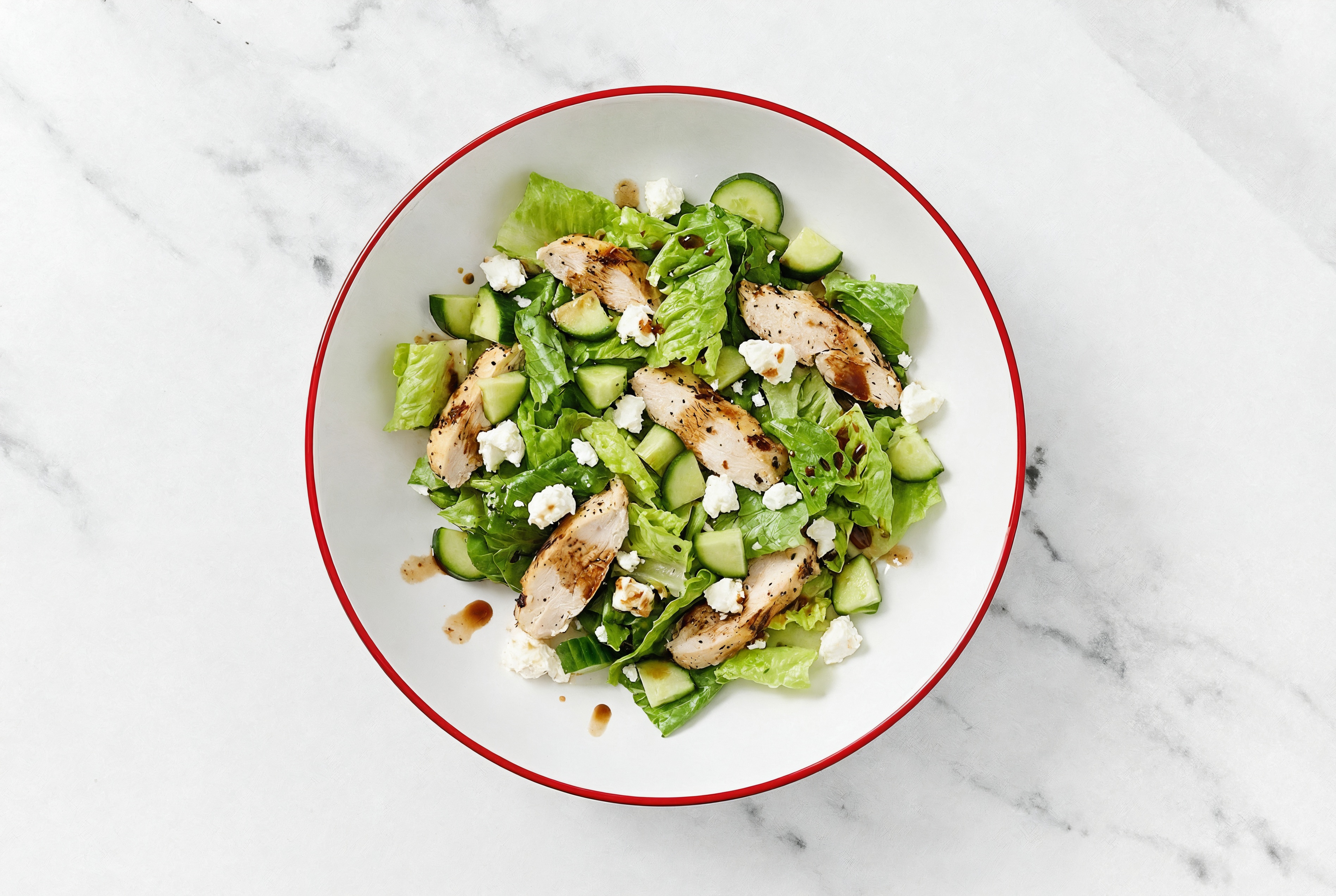 Grilled Seasoned Chicken Breast Greek Salad