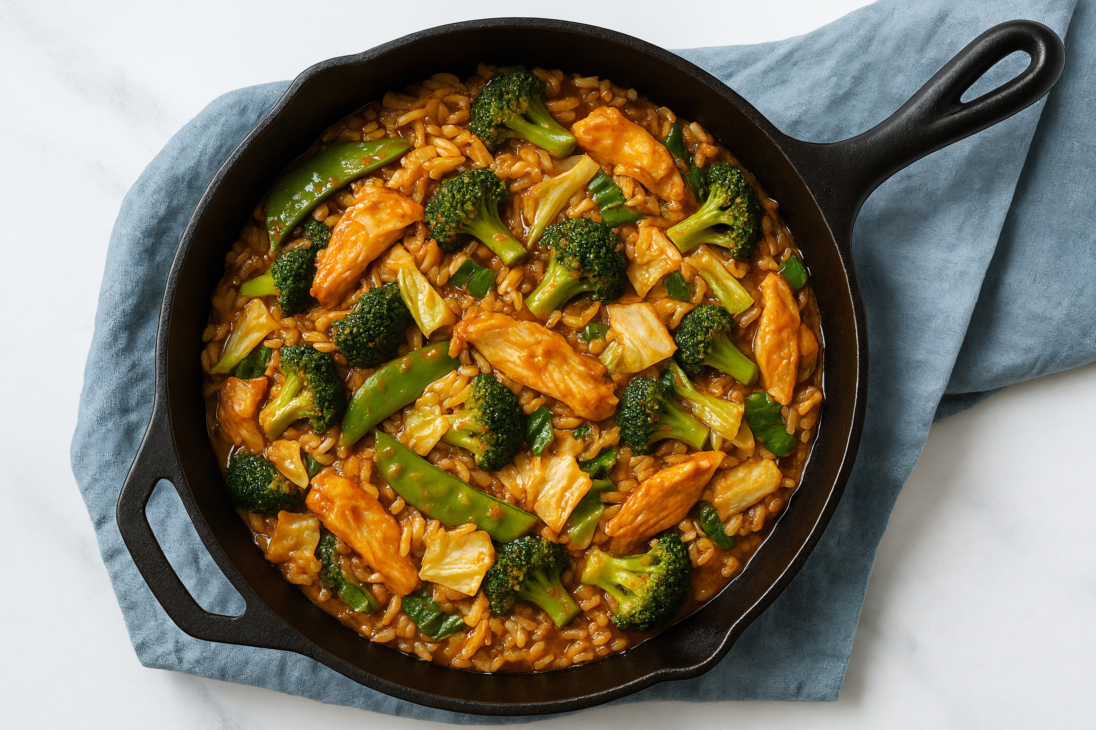 Sesame Ginger Bok Choy + Chicken Stir Fry