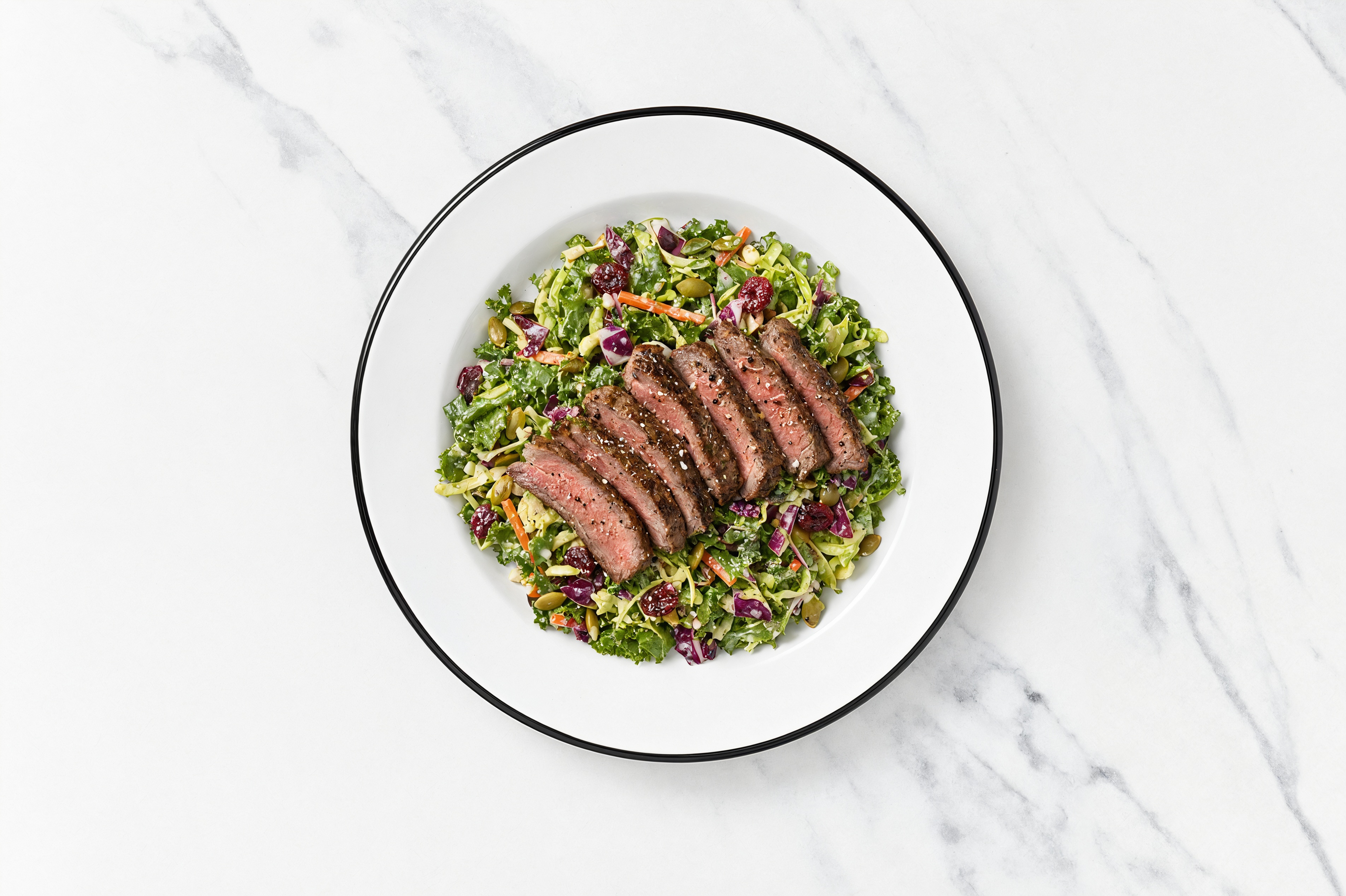 Strip Steak Sweet Kale Salad