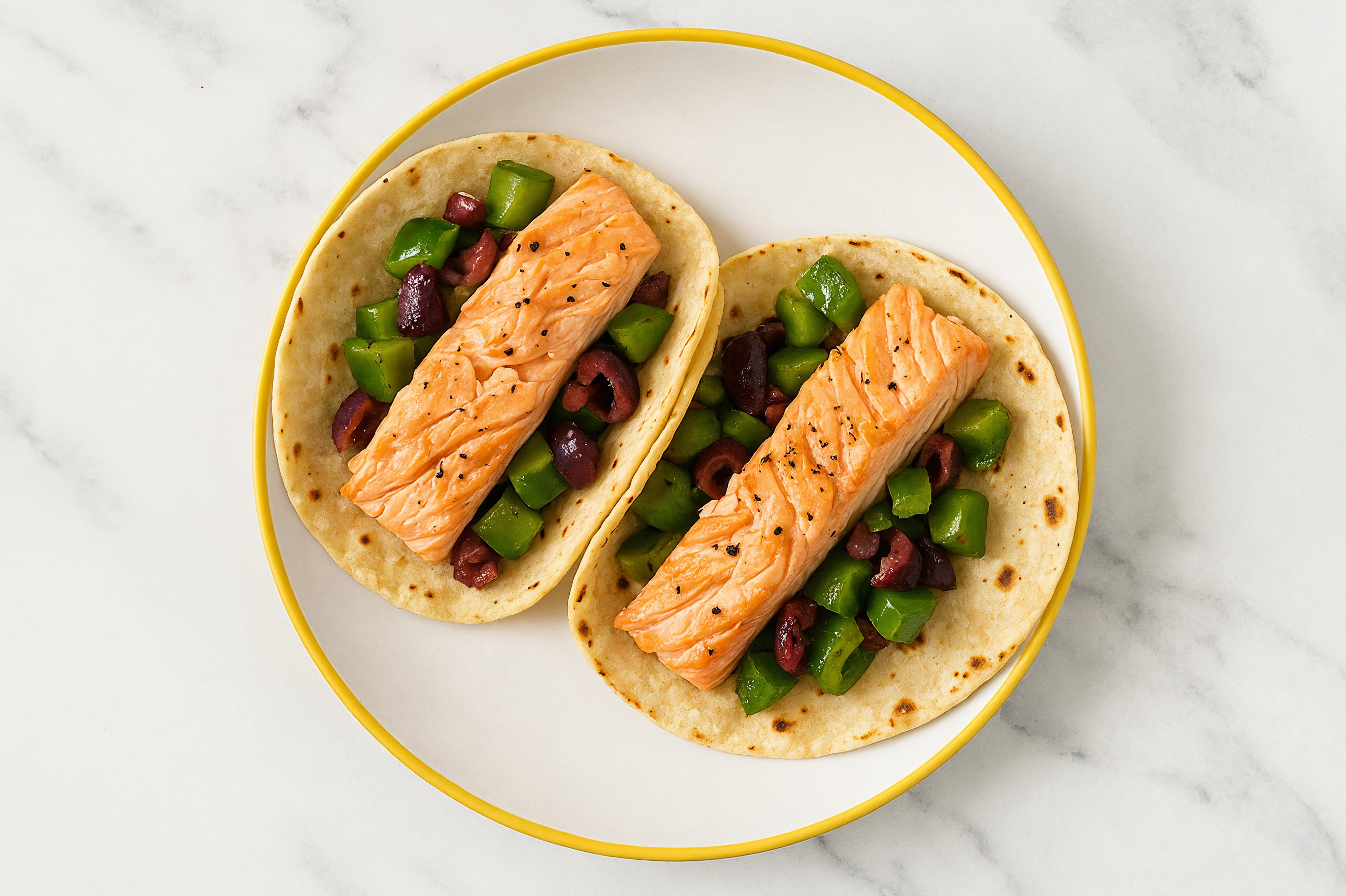Buttery Baked Salmon n' Pepper Salmon Tacos