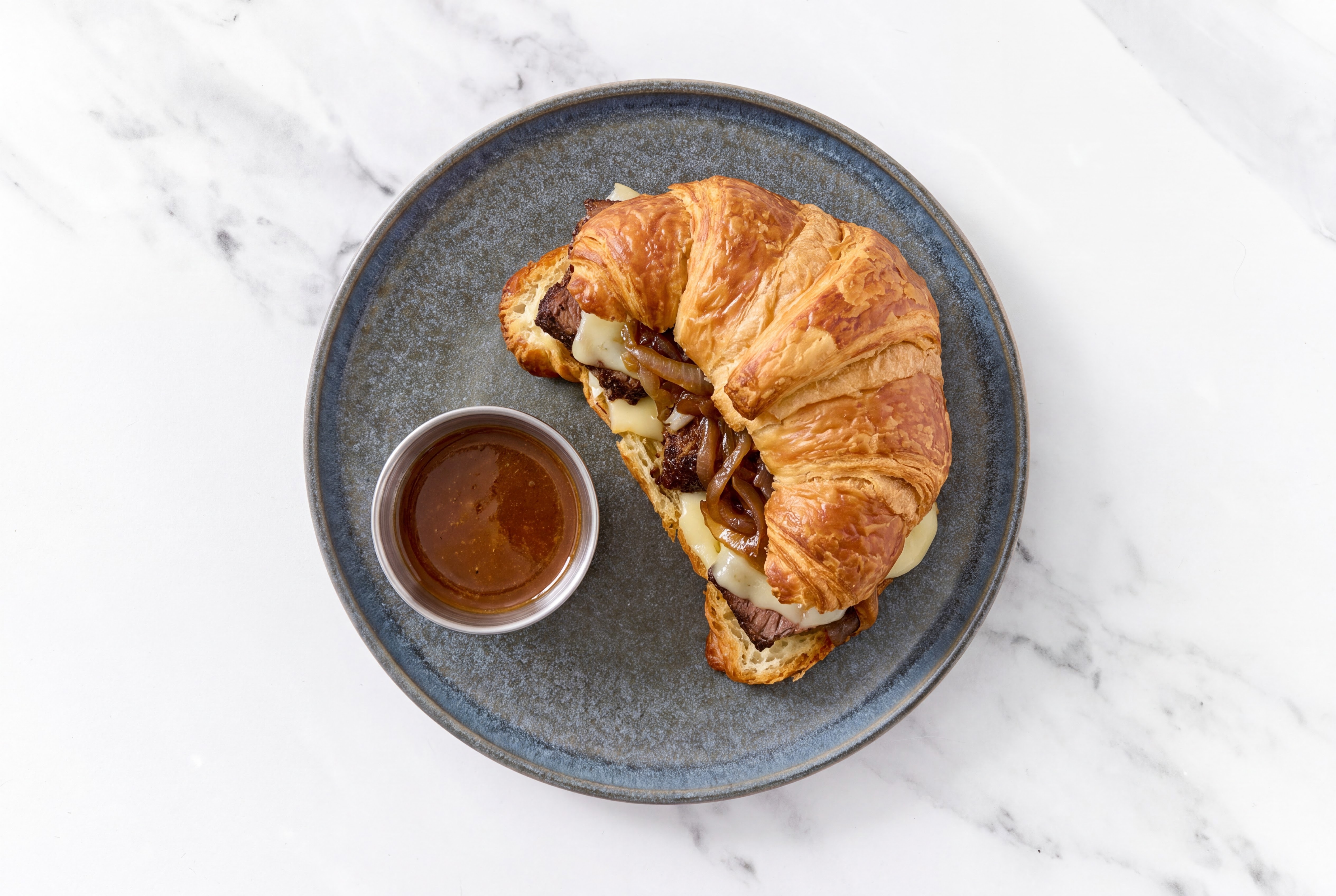 Croissant Short Rib French Dip Sandwich
