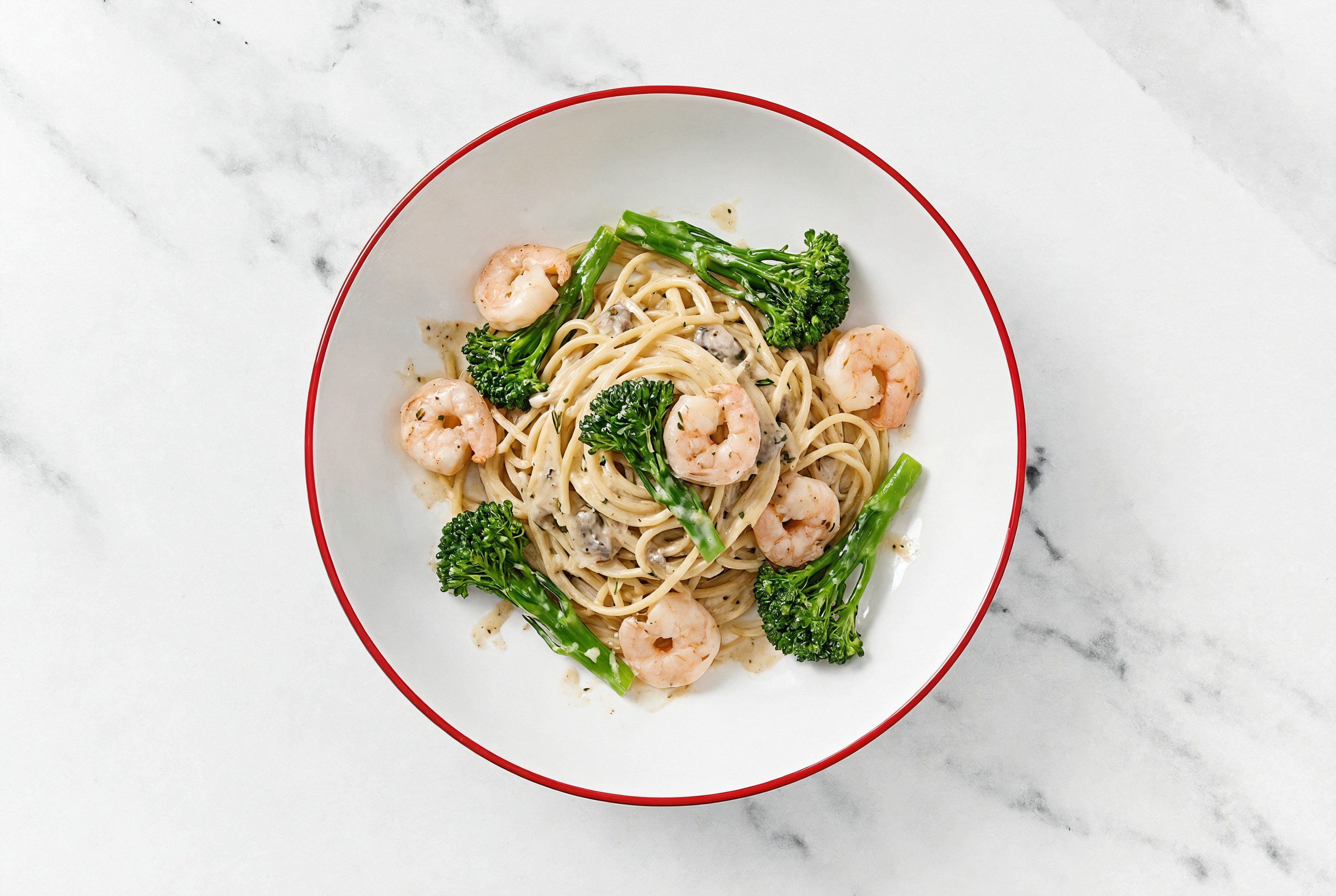 Shrimp + Broccoli Gluten Free Spaghetti Truffle