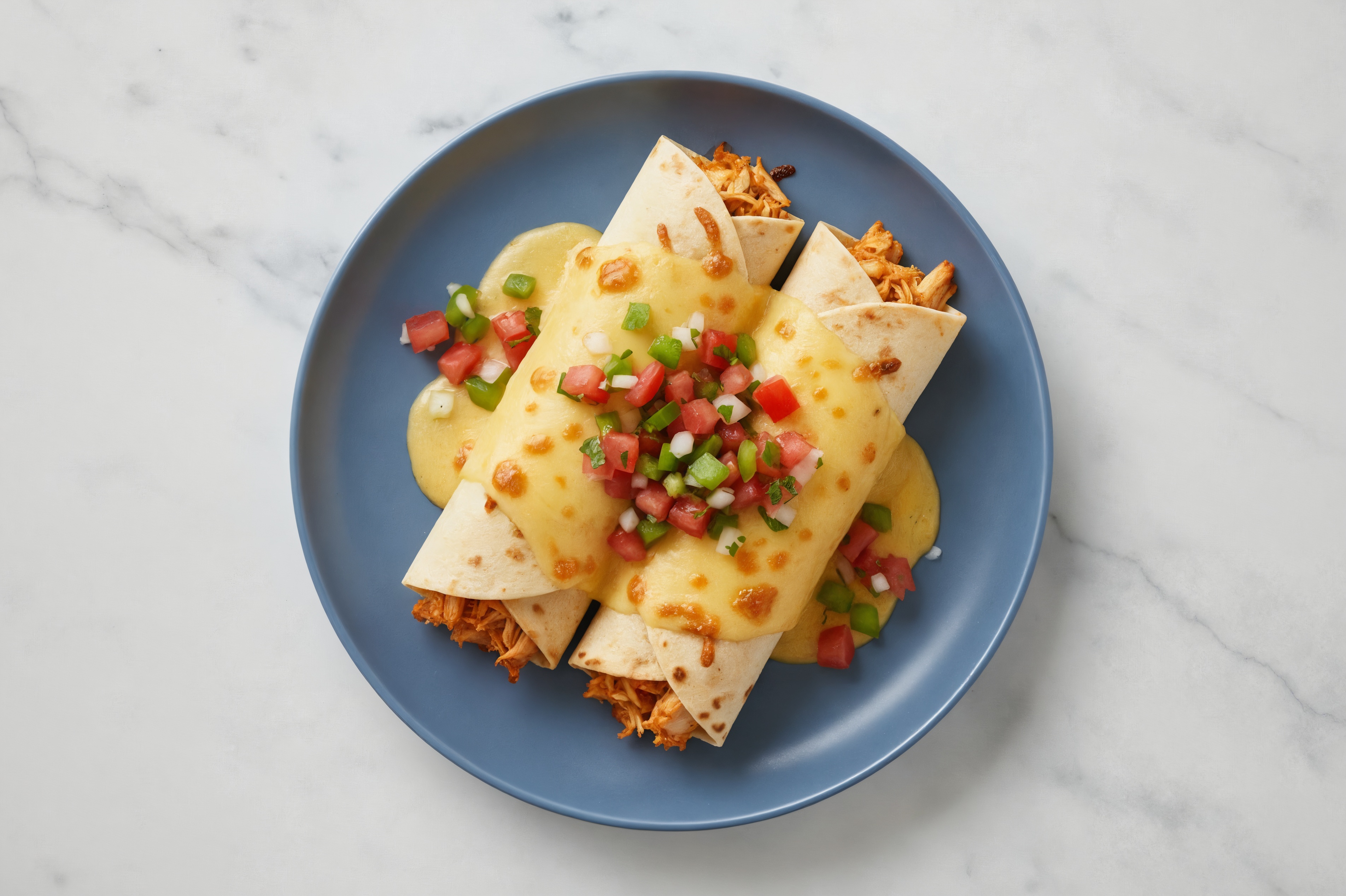 Ooey-Gooey Cheese Smothered Enchiladas