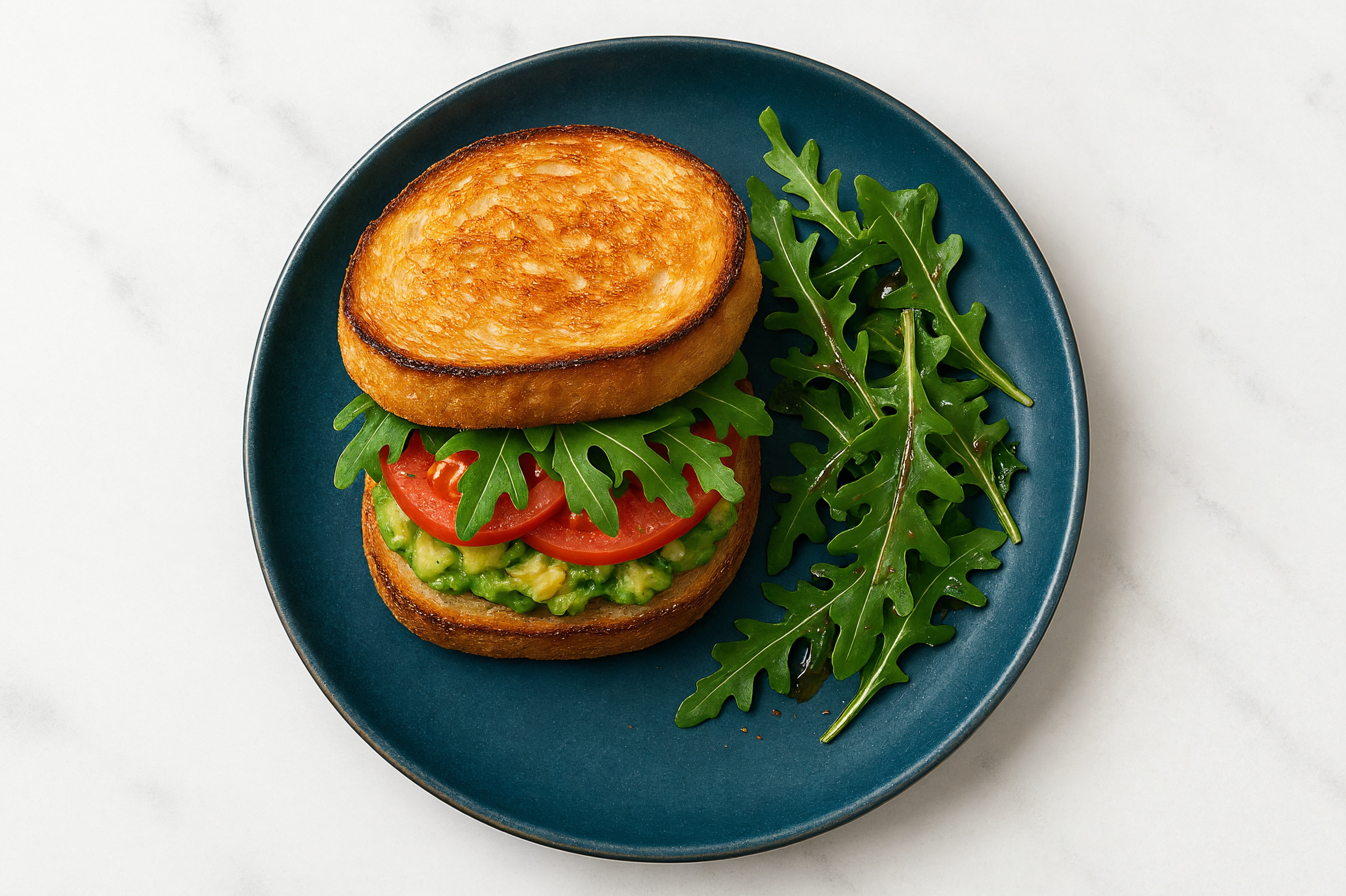 Herby Pesto Chickpea Smash Sammie + Side Salad