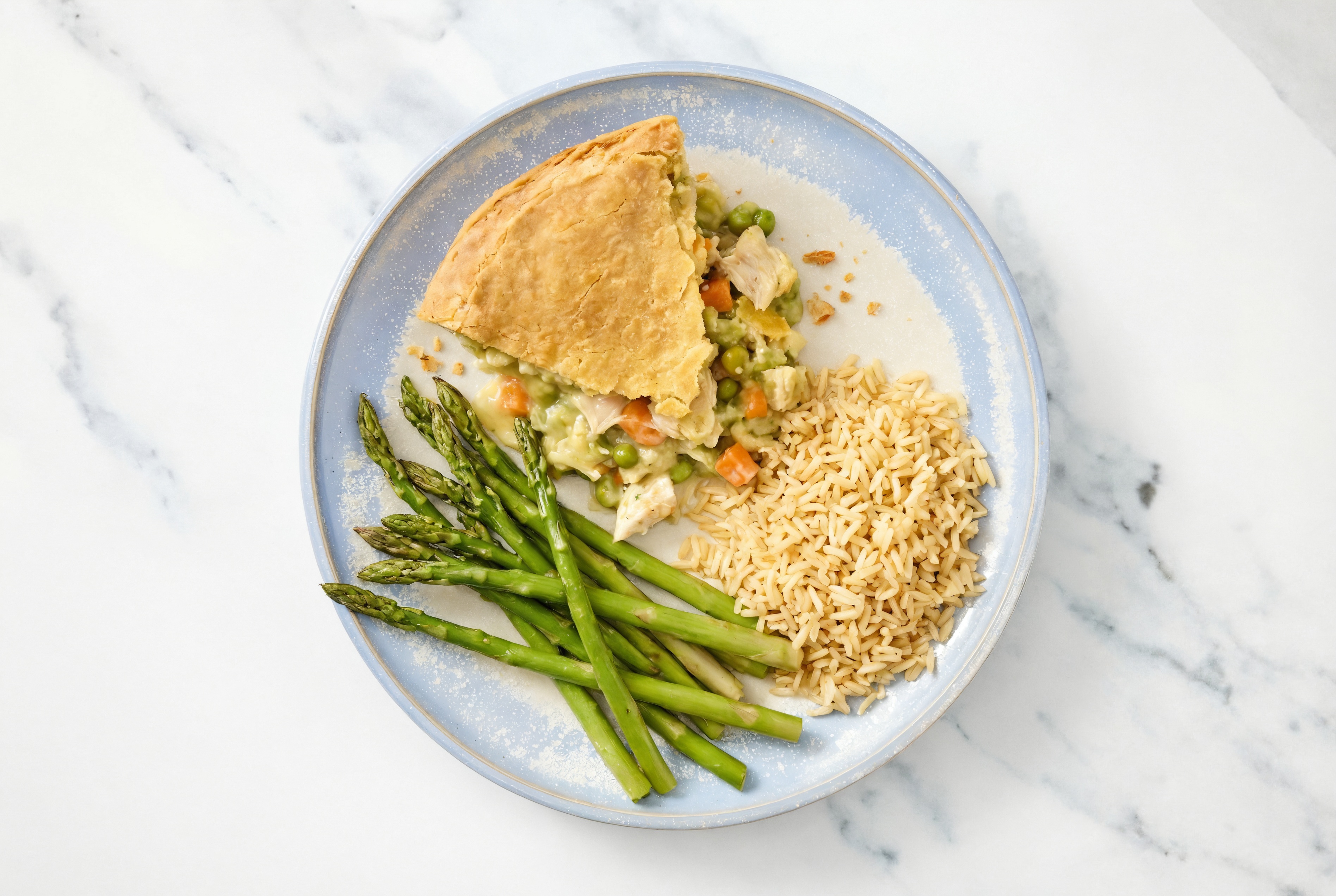 Chicken Pot Pie with Asparagus & Bone Broth Rice