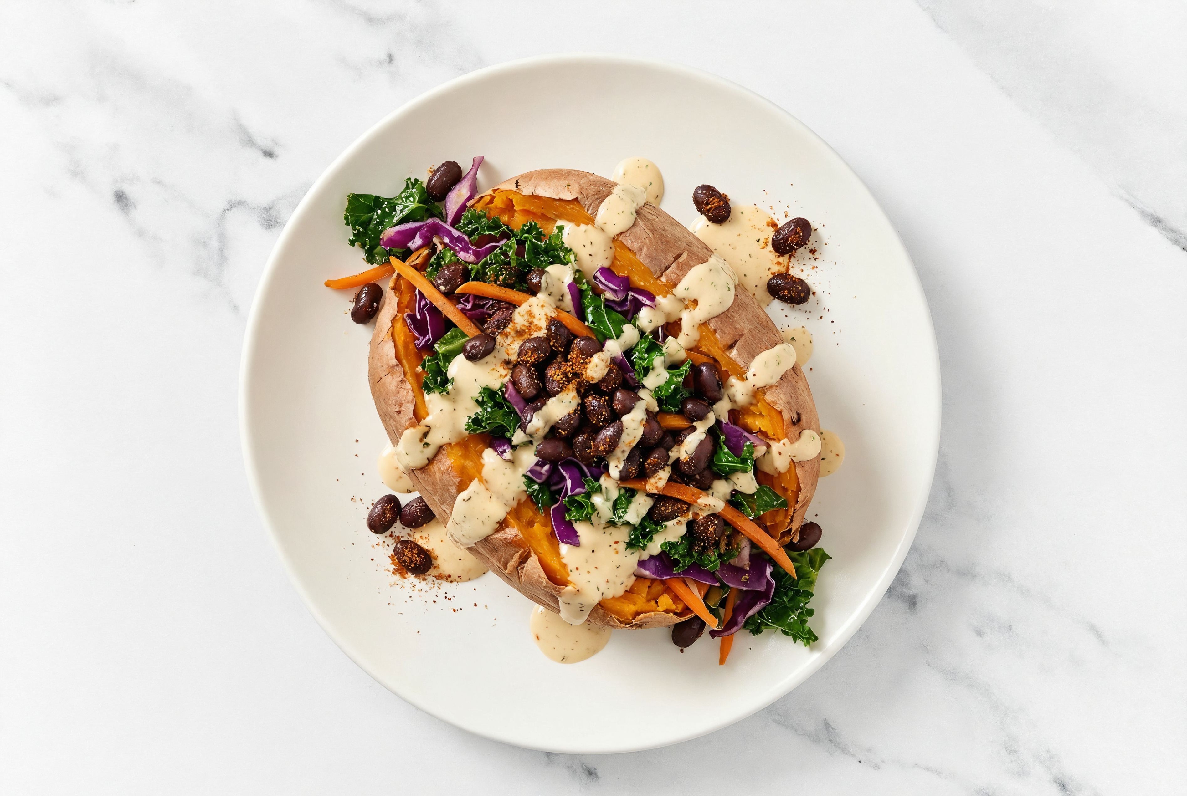  Eat The Rainbow Stuffed Potato with Buffalo Ranch