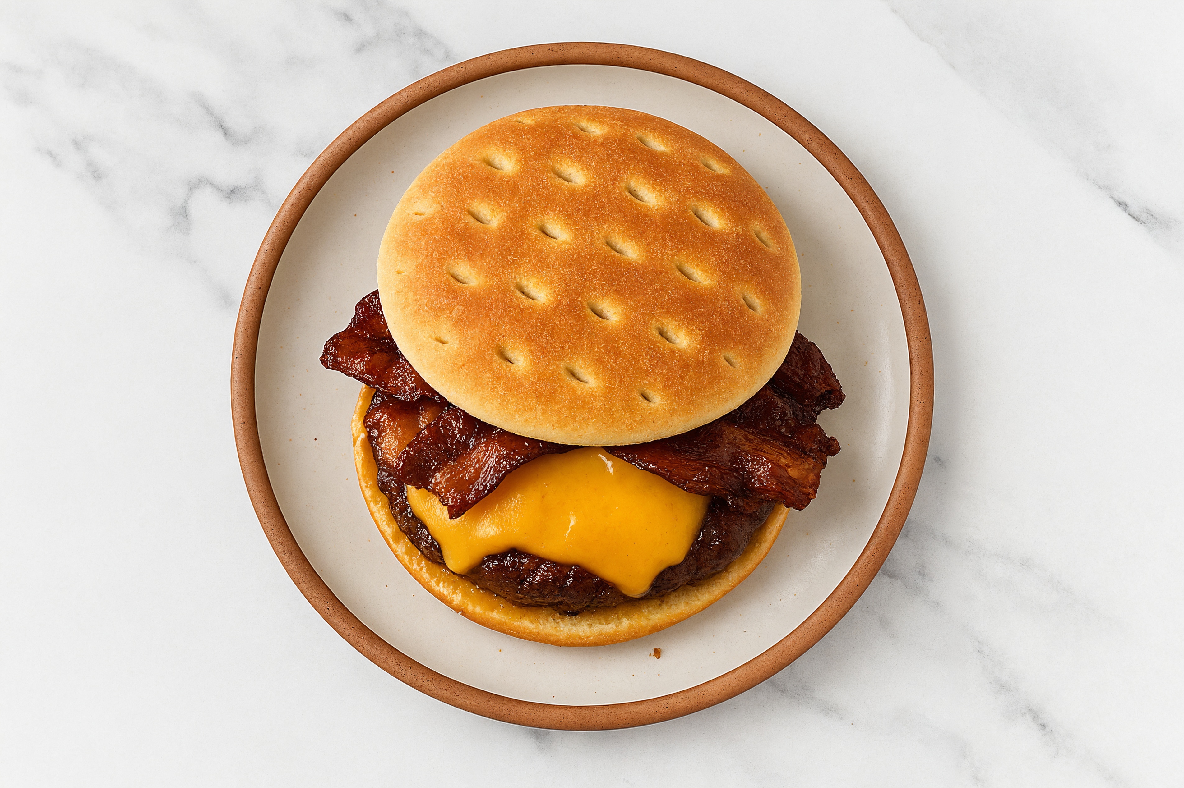 Herby Juicy MyBacon Cheeseburger with Ground Beef Patties