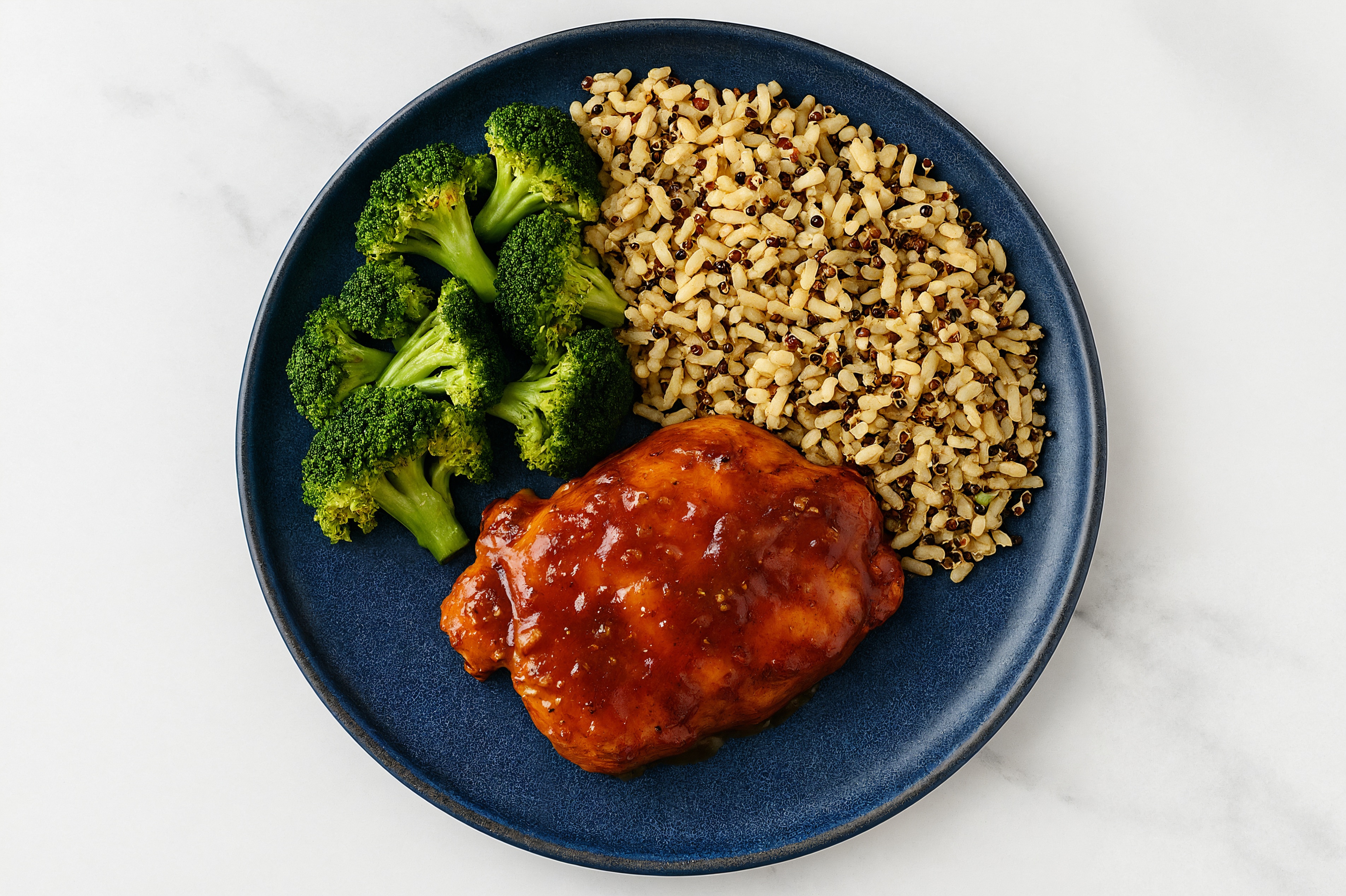 Sesame Chicken Thighs with Organic Broccoli + Brown Rice