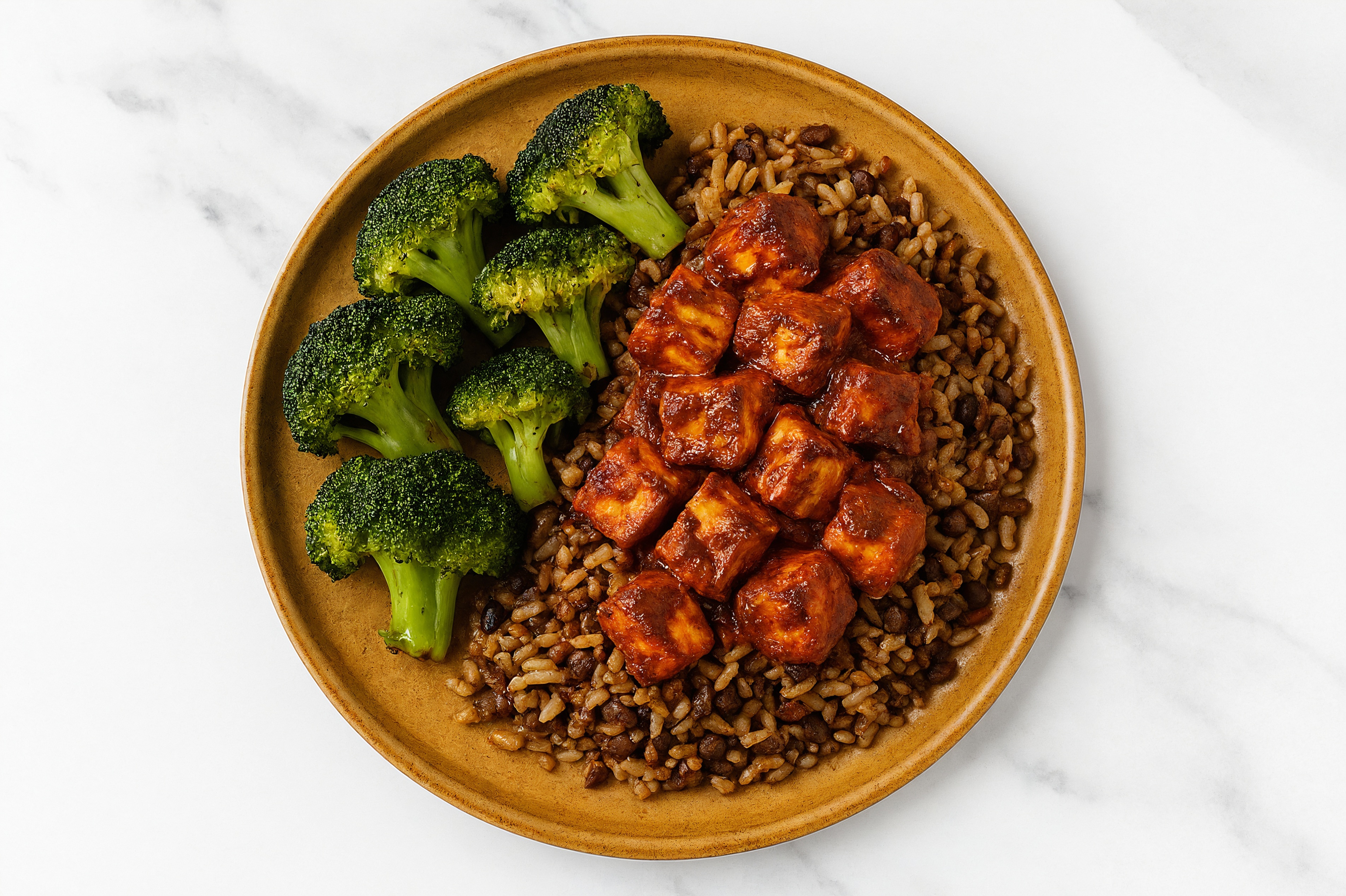 Tandoori Paneer with Rice + Organic Broccoli