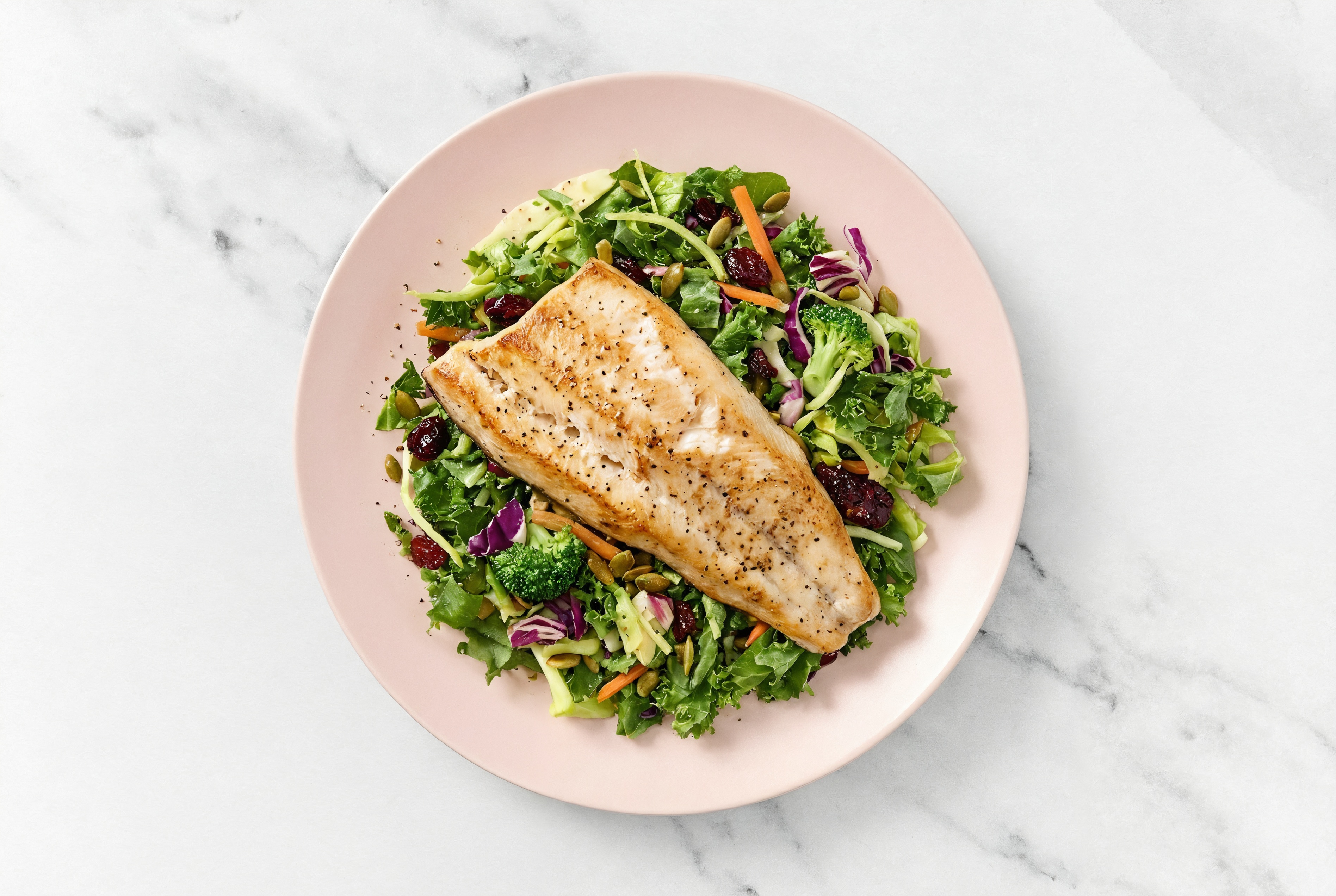 Seared Trout Sweet Kale Salad