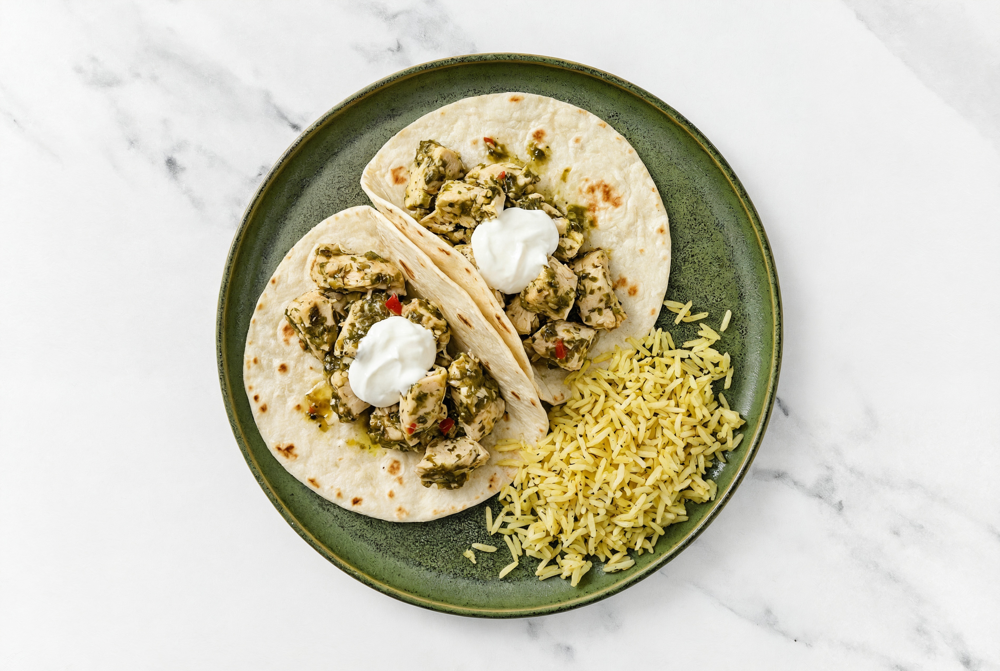 Cilantro Lime Chicken Tacos + Jasmine Rice