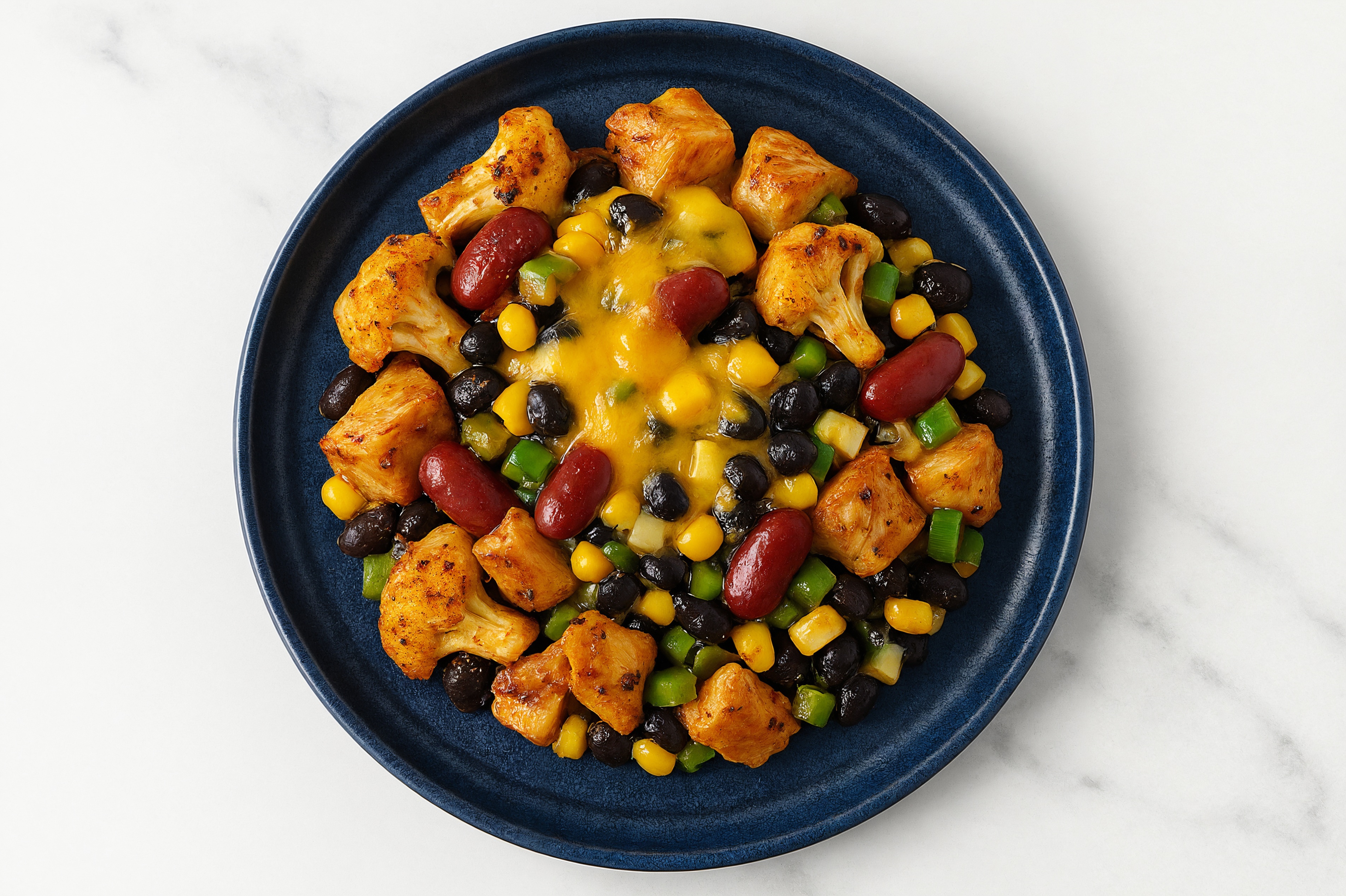 Hearty  Chicken + Cheese Cauliflower Florets Bake