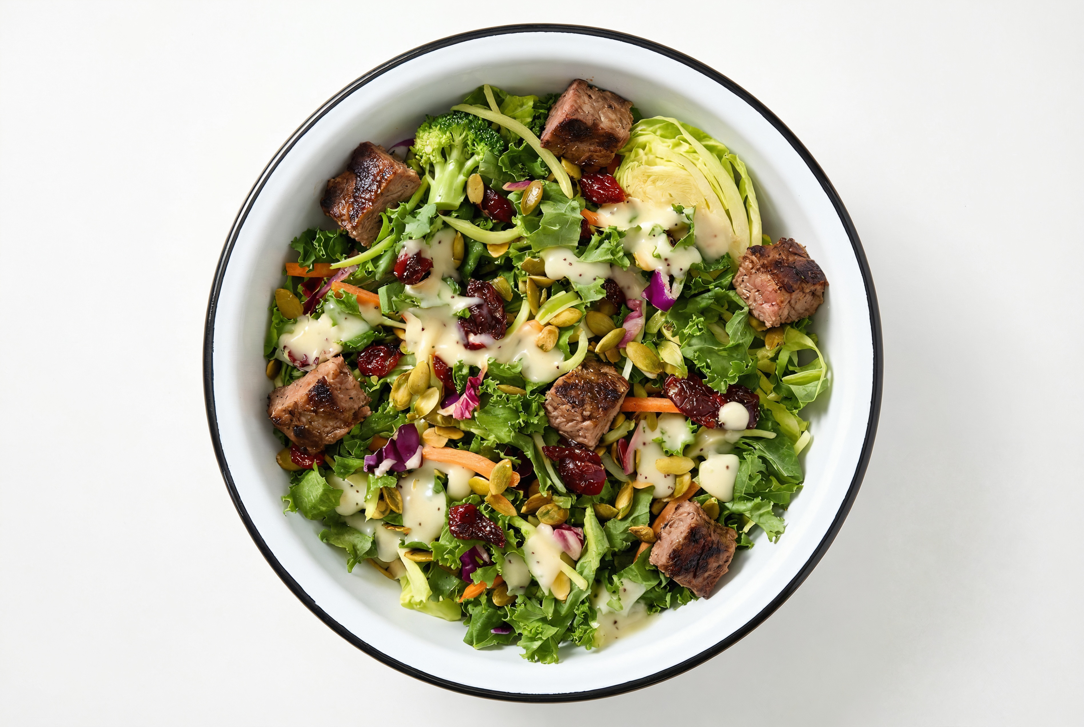 Sweet Kale Salad with BBQ Beef and Brisket