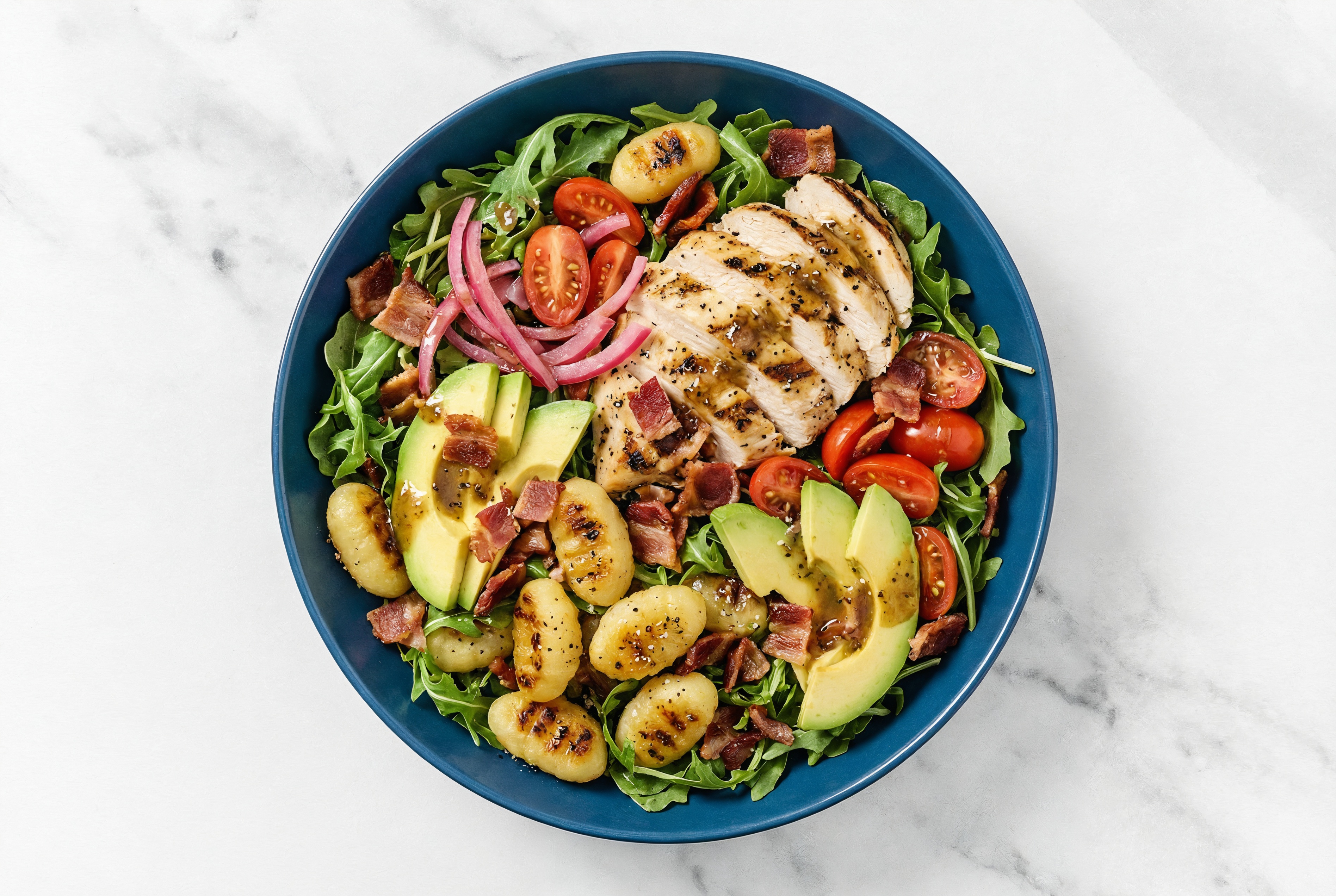 Crispy Classic Potato Gnocchi & Seasoned Grilled Chicken Breast Bacon Ranch Bowl