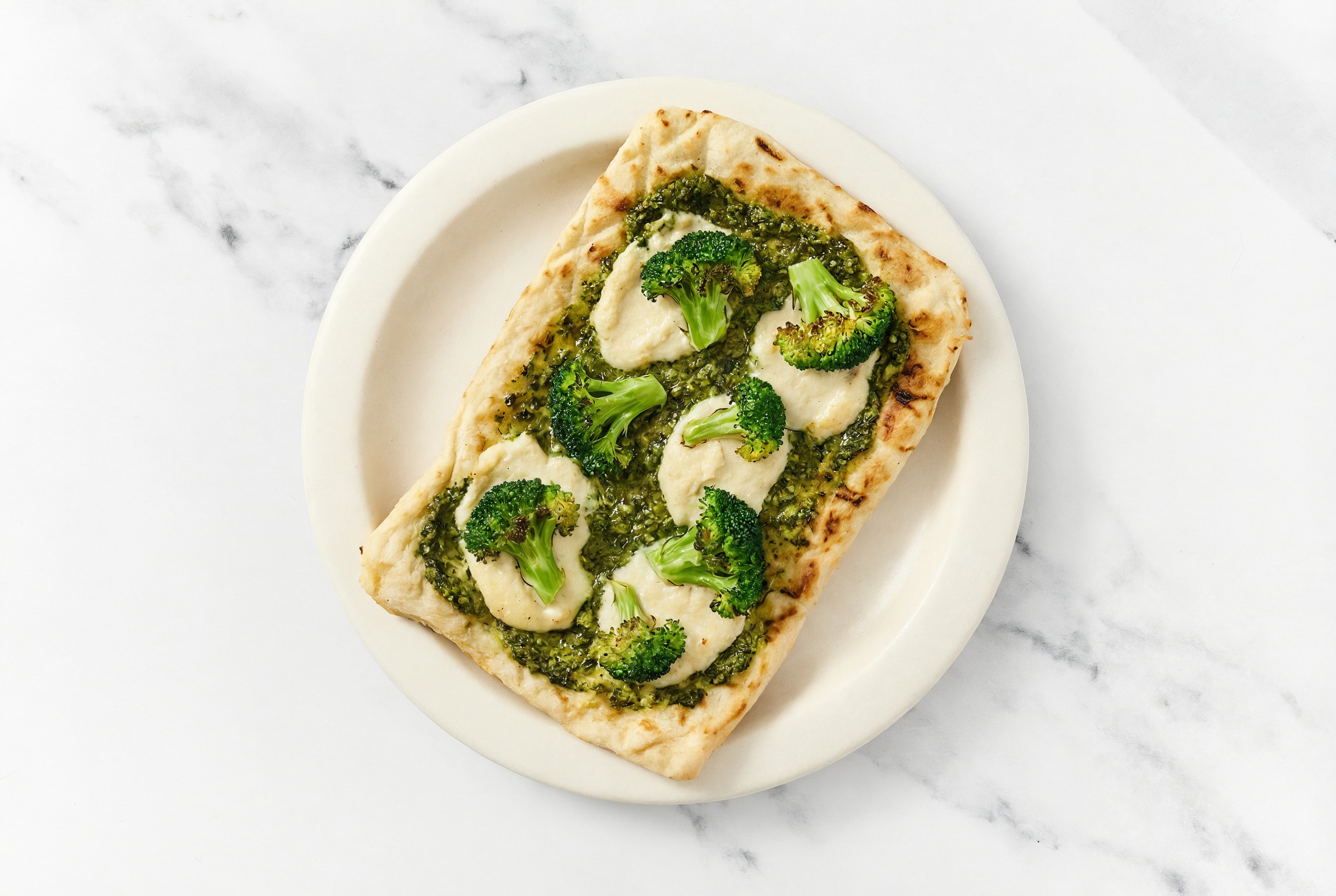 Organic Broccoli "Ricotta" Pesto Pizza