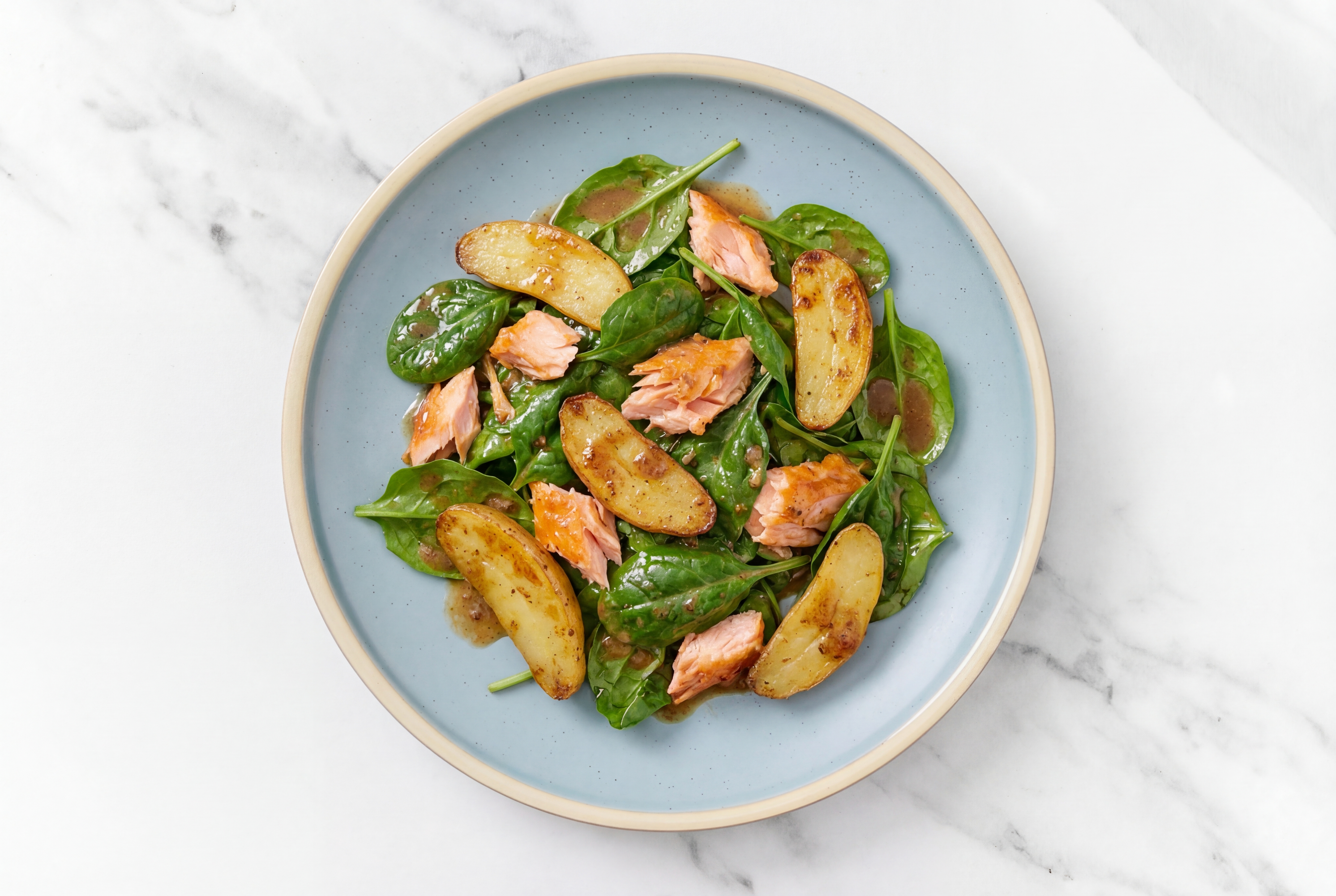 Roasted Salmon + Potato Salad with Lemon Salted Butter Dressing