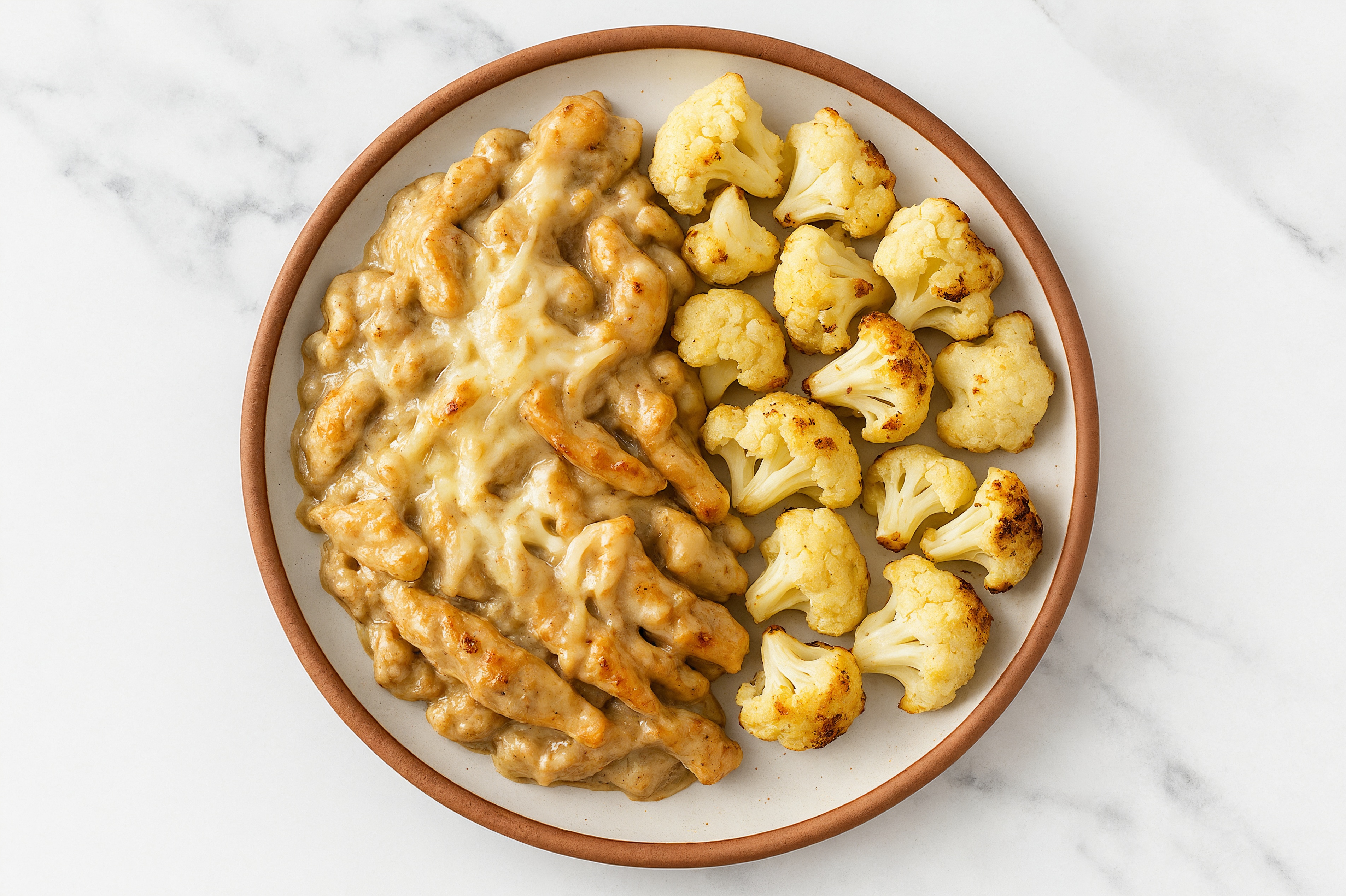 Cheezy French Onion Chicken + Caufliflower