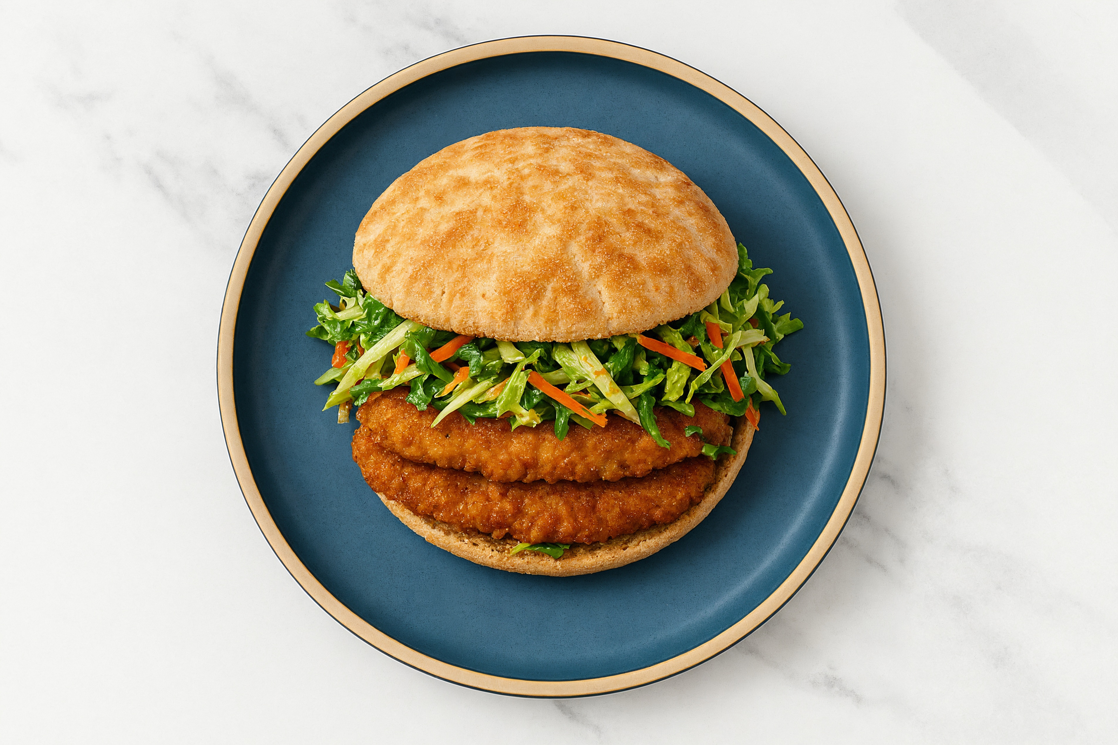 Vegan BBQ Fried Chick'n Pitas with Whole Grain Pita Pockets