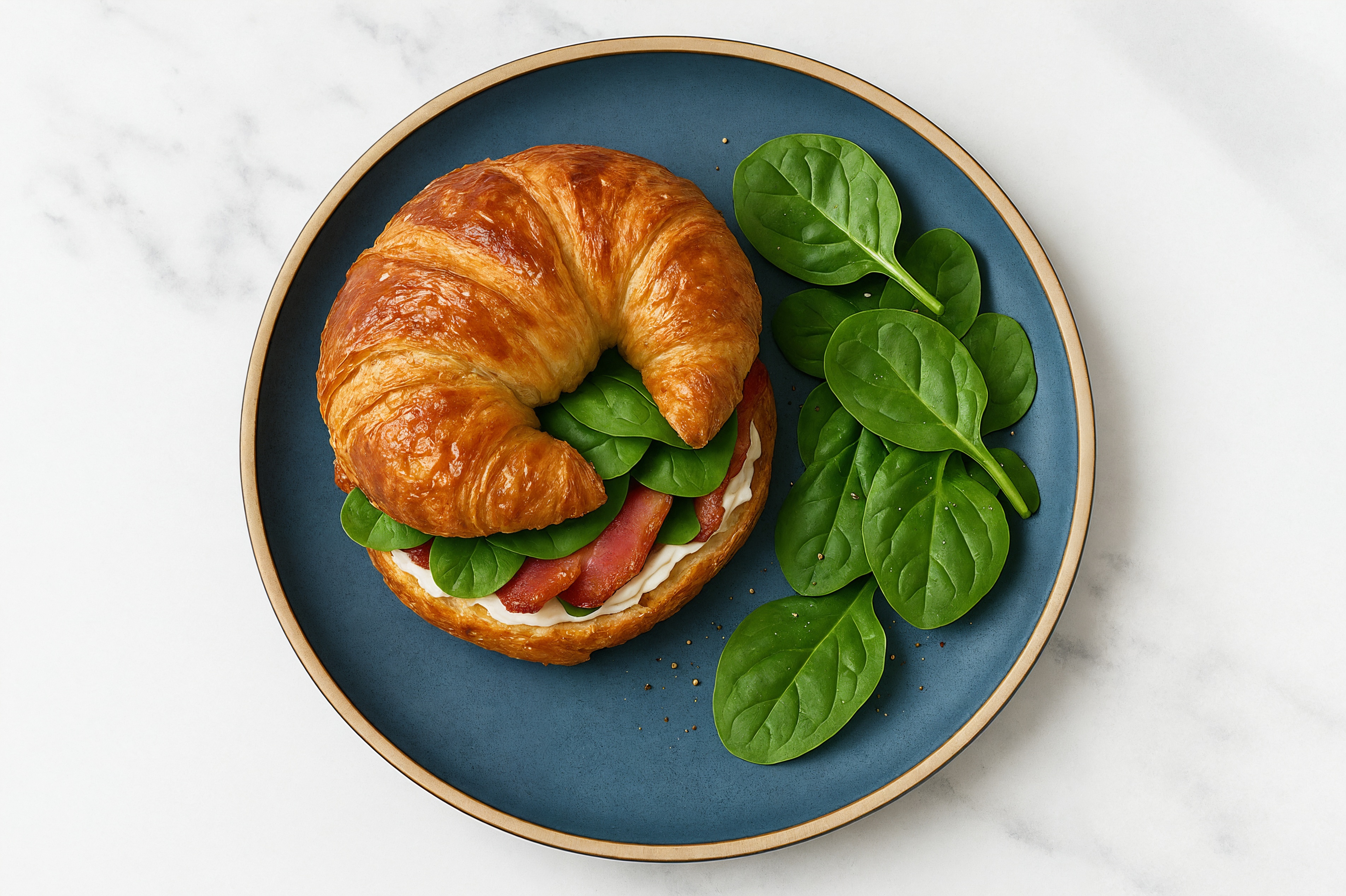 Bright Dairy-Free Cream Cheez + Turkey Bacon Sandwich with Baby Spinach