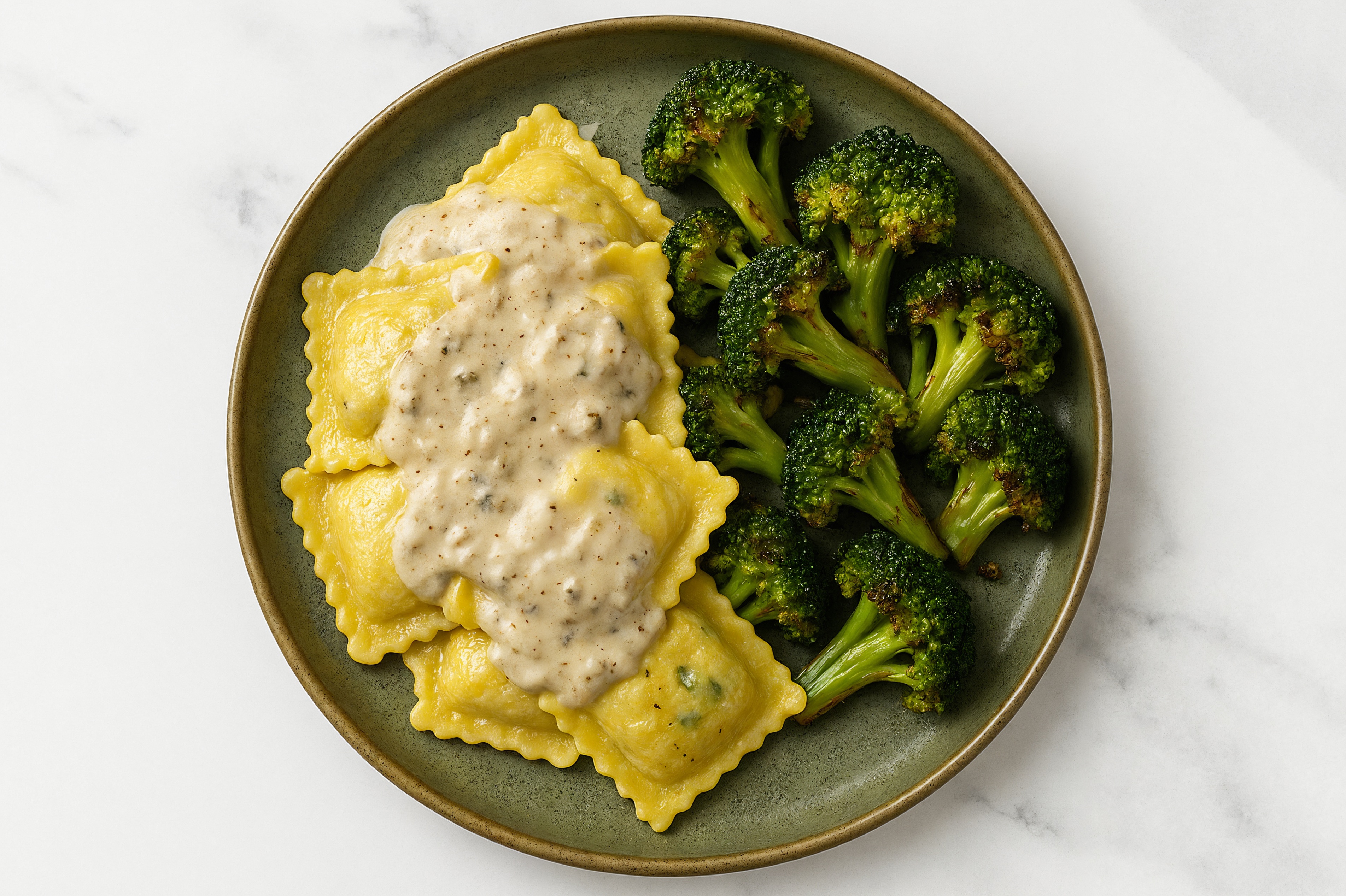 Creamy Broccoli Ricotta Ravioli Truffle