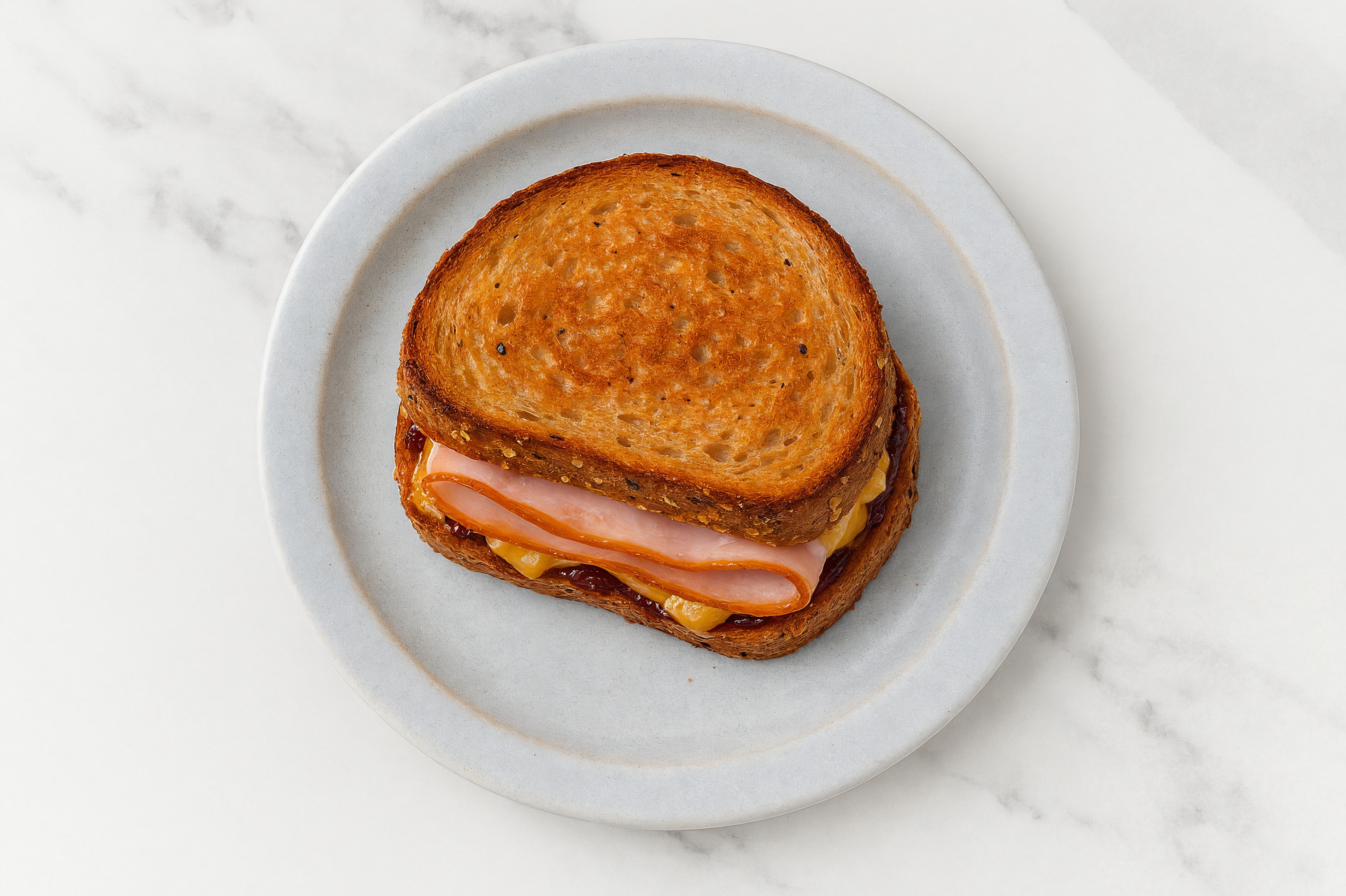Ham, Gouda + Strawberry Jam Grilled Cheese