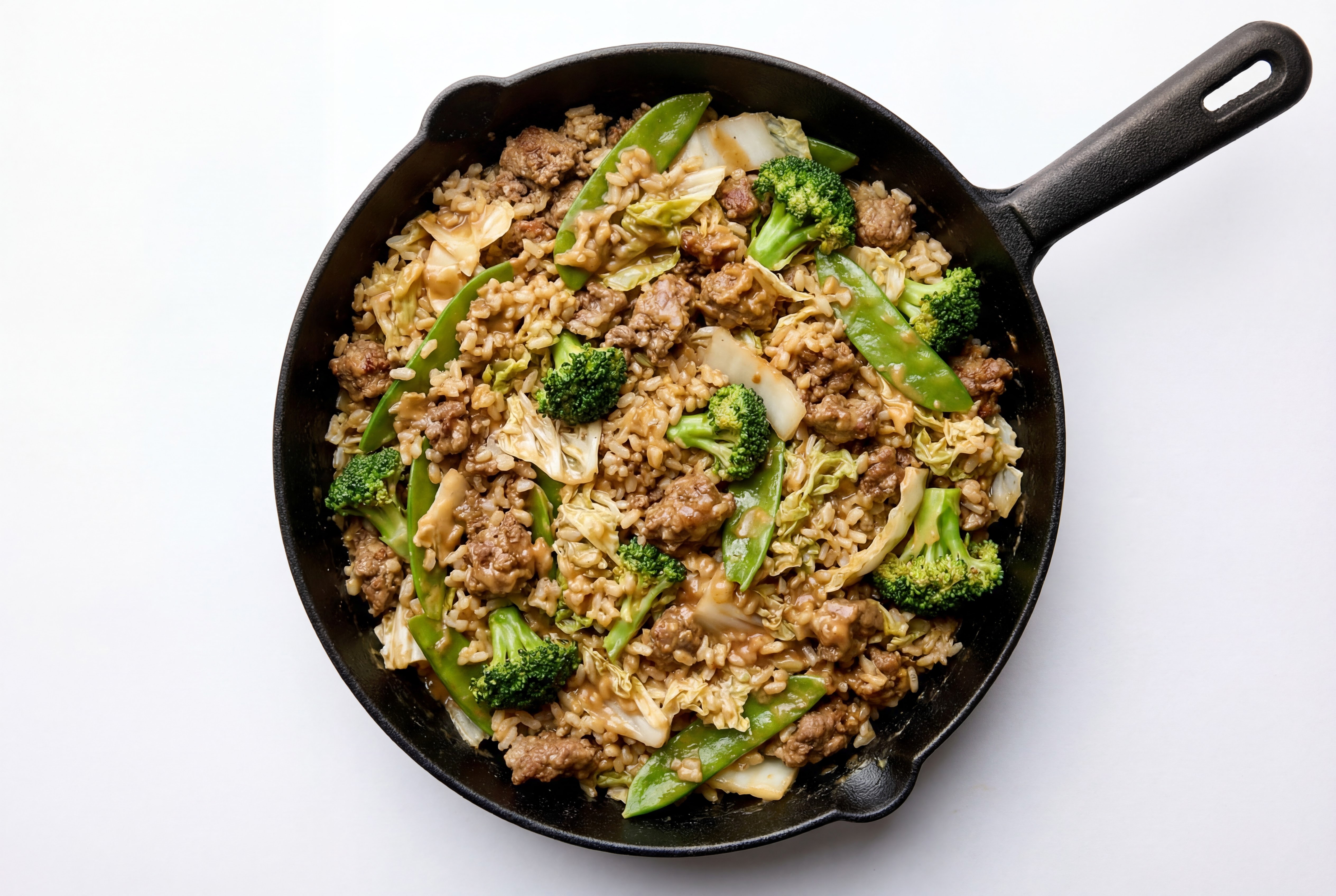 Herby Thai Peanut Bok Choy + Ground Italian-Style Beef Stir-Fry