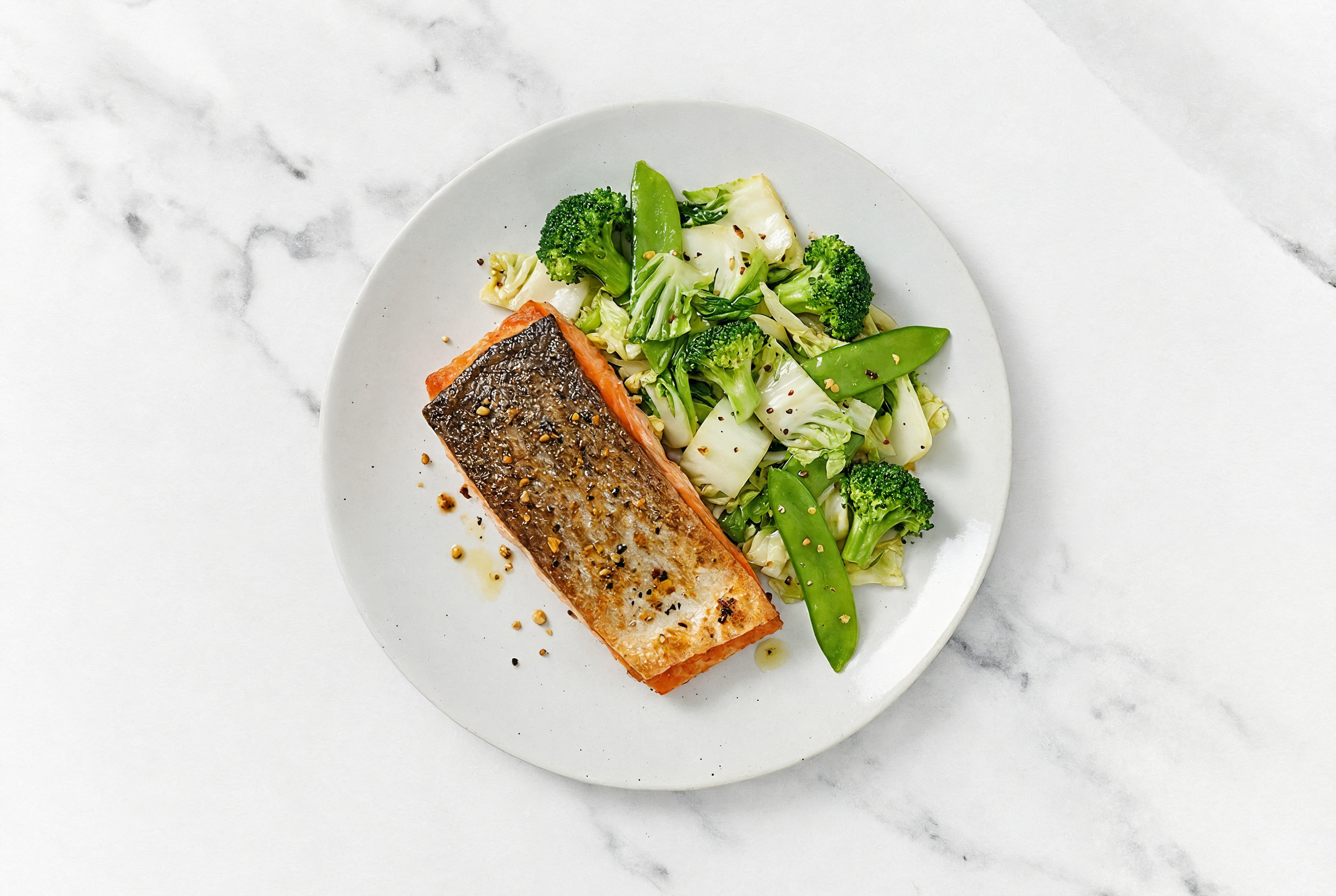 Pepper Sockeye Salmon + Bok Choy Veggie Blend