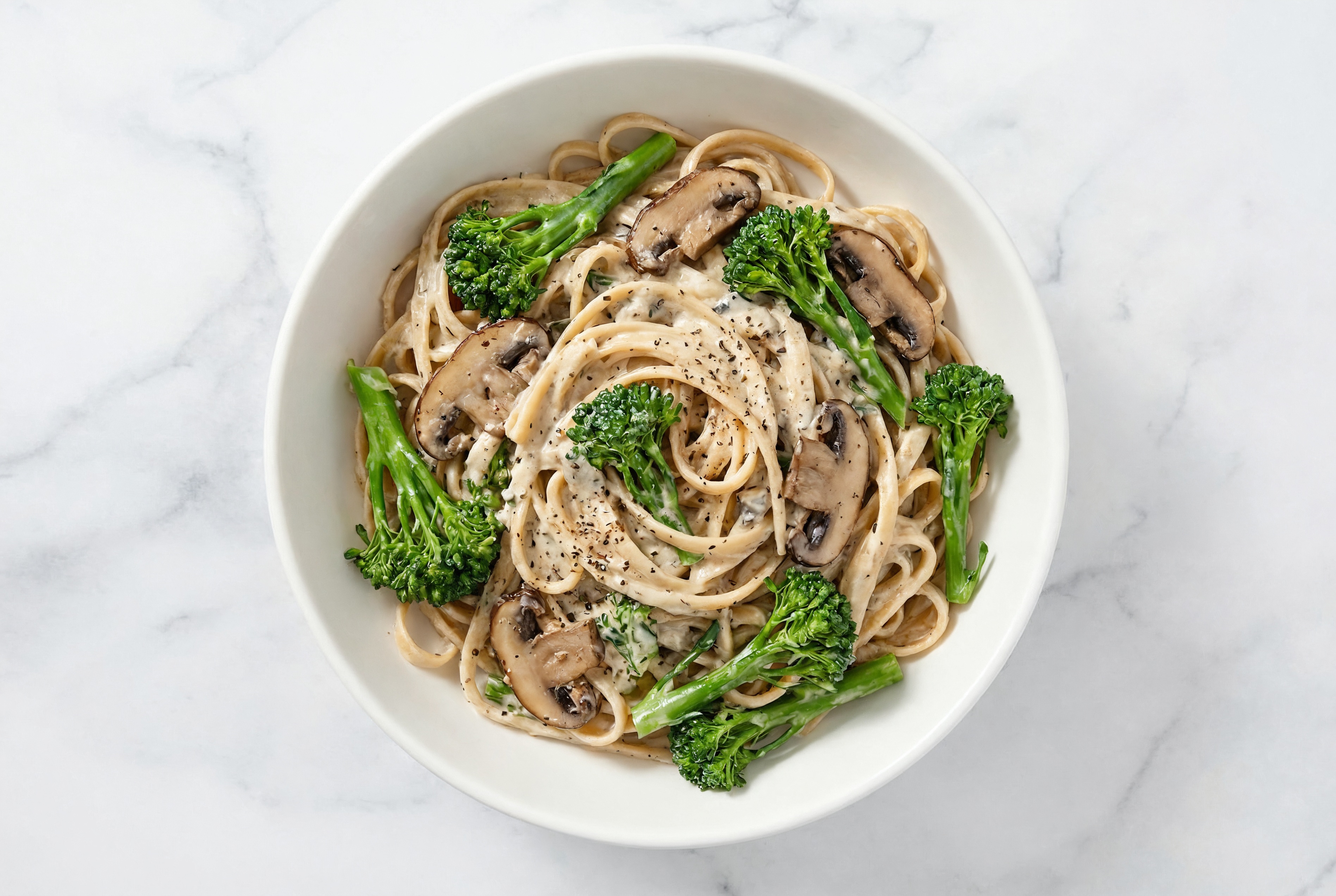 Veggie Packed Linguine Truffle