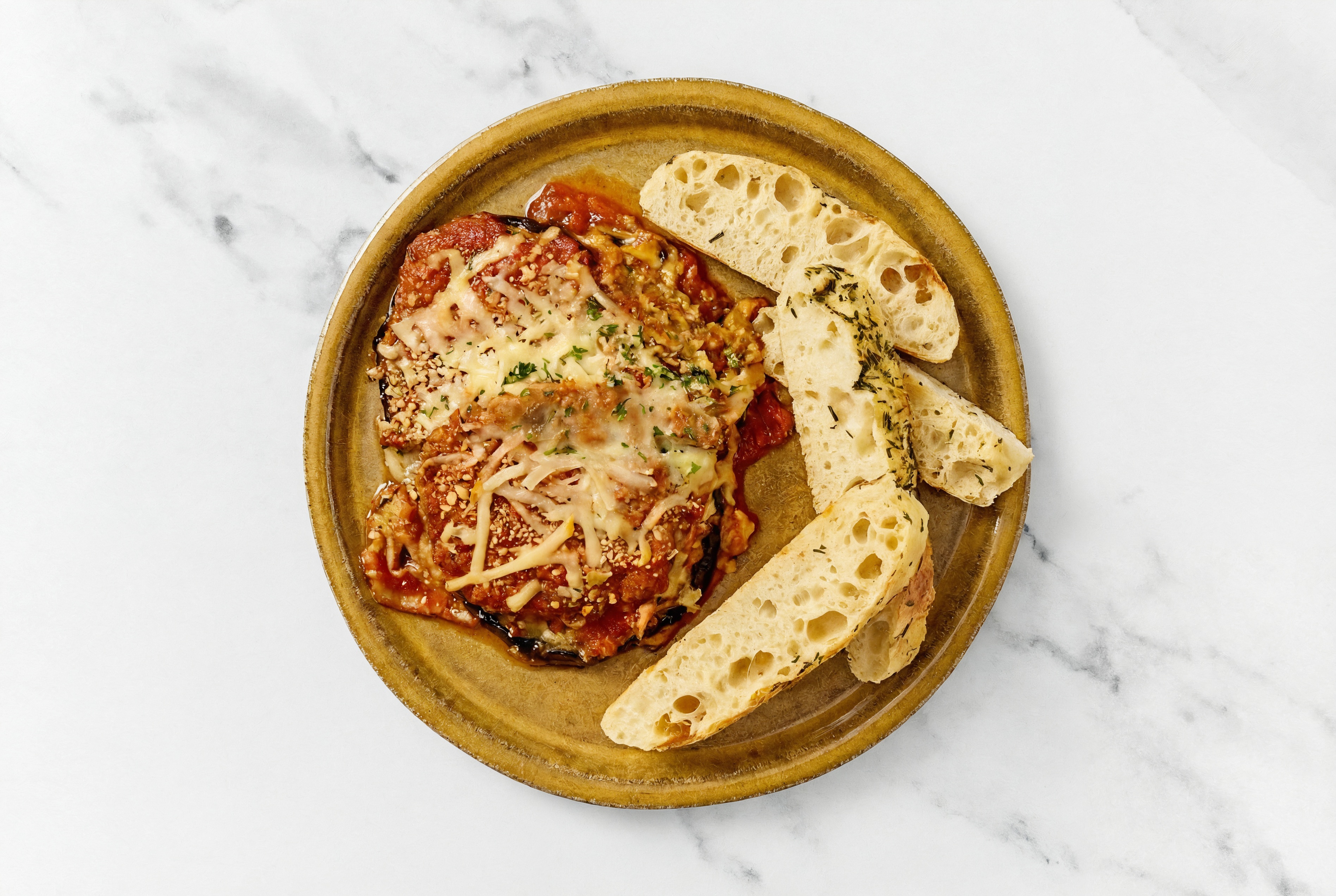 Eggplant Parmesan + Focaccia