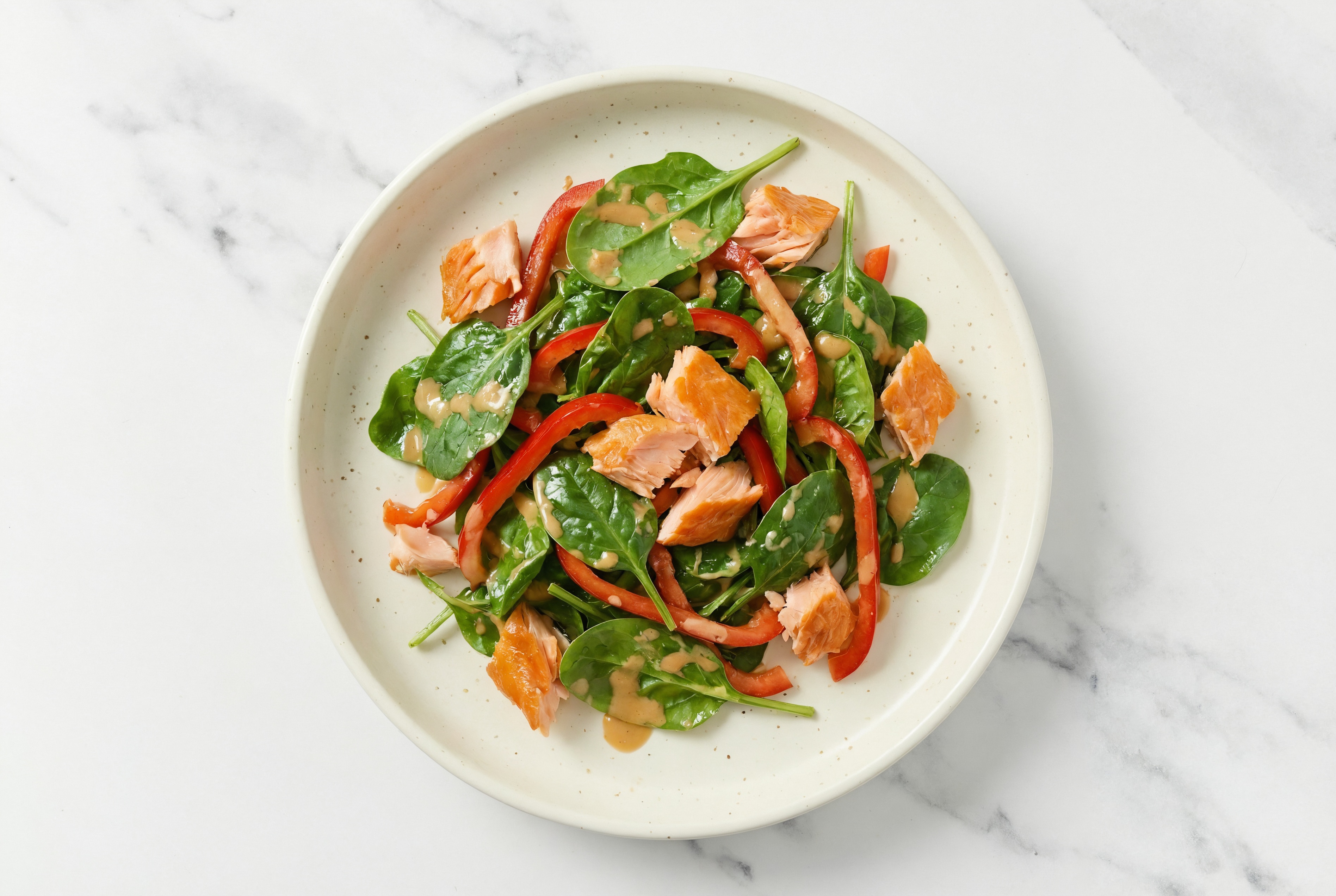  Thai Peanut Salmon Salad with Red Bell Pepper