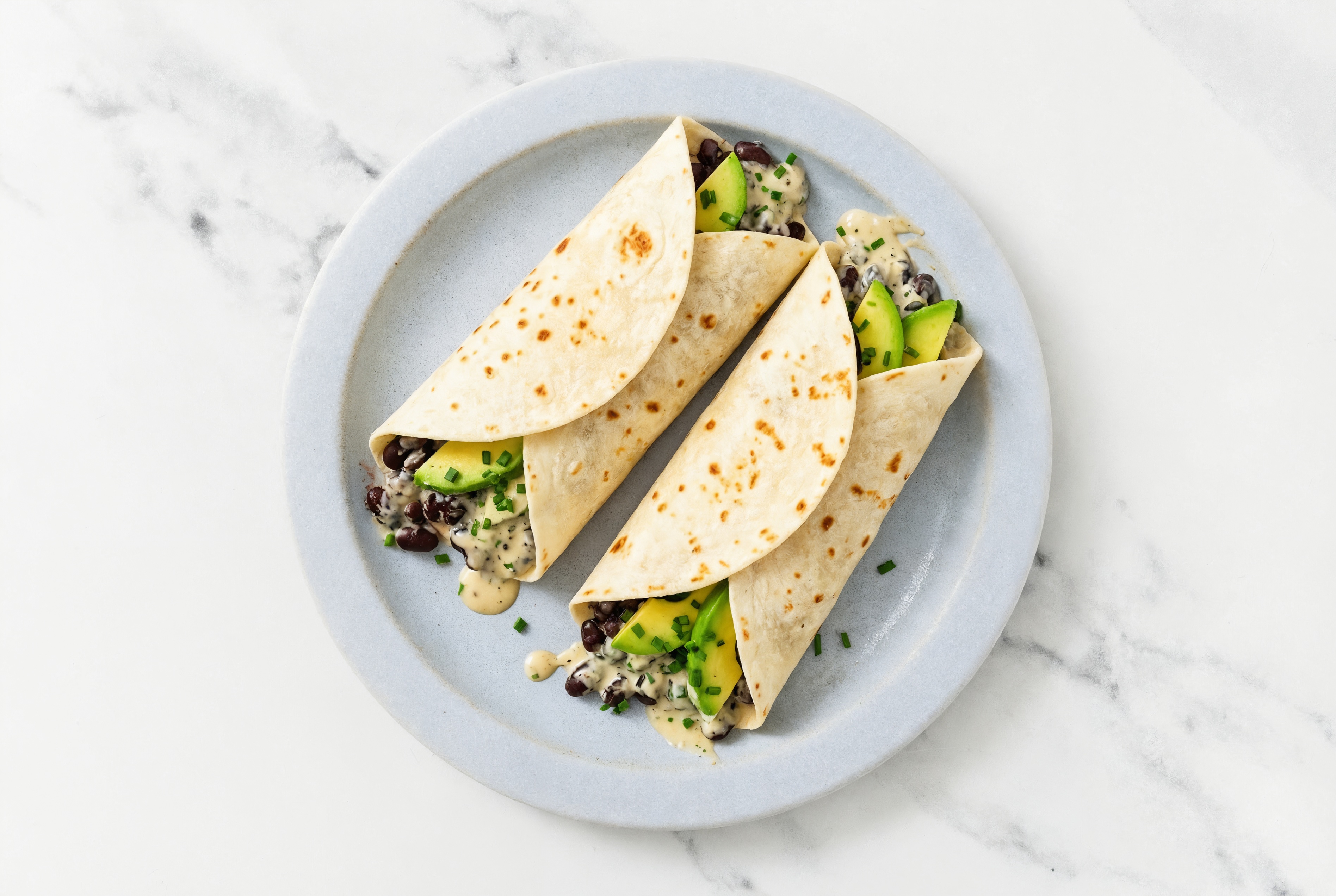 Avocado + Black Bean Tortilla Wraps