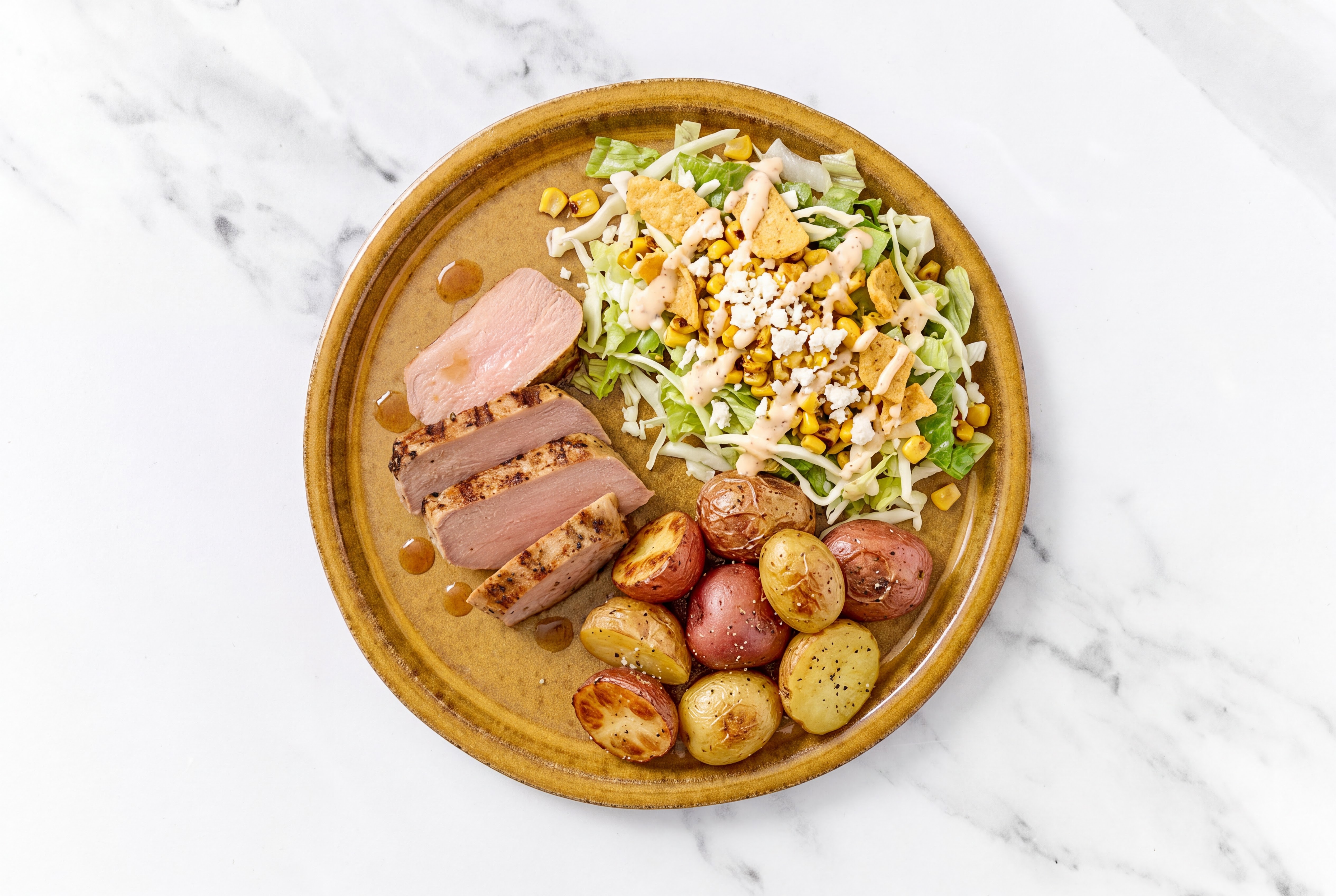 Grilled Pork Tenderloin + Street Corn Chopped Salad