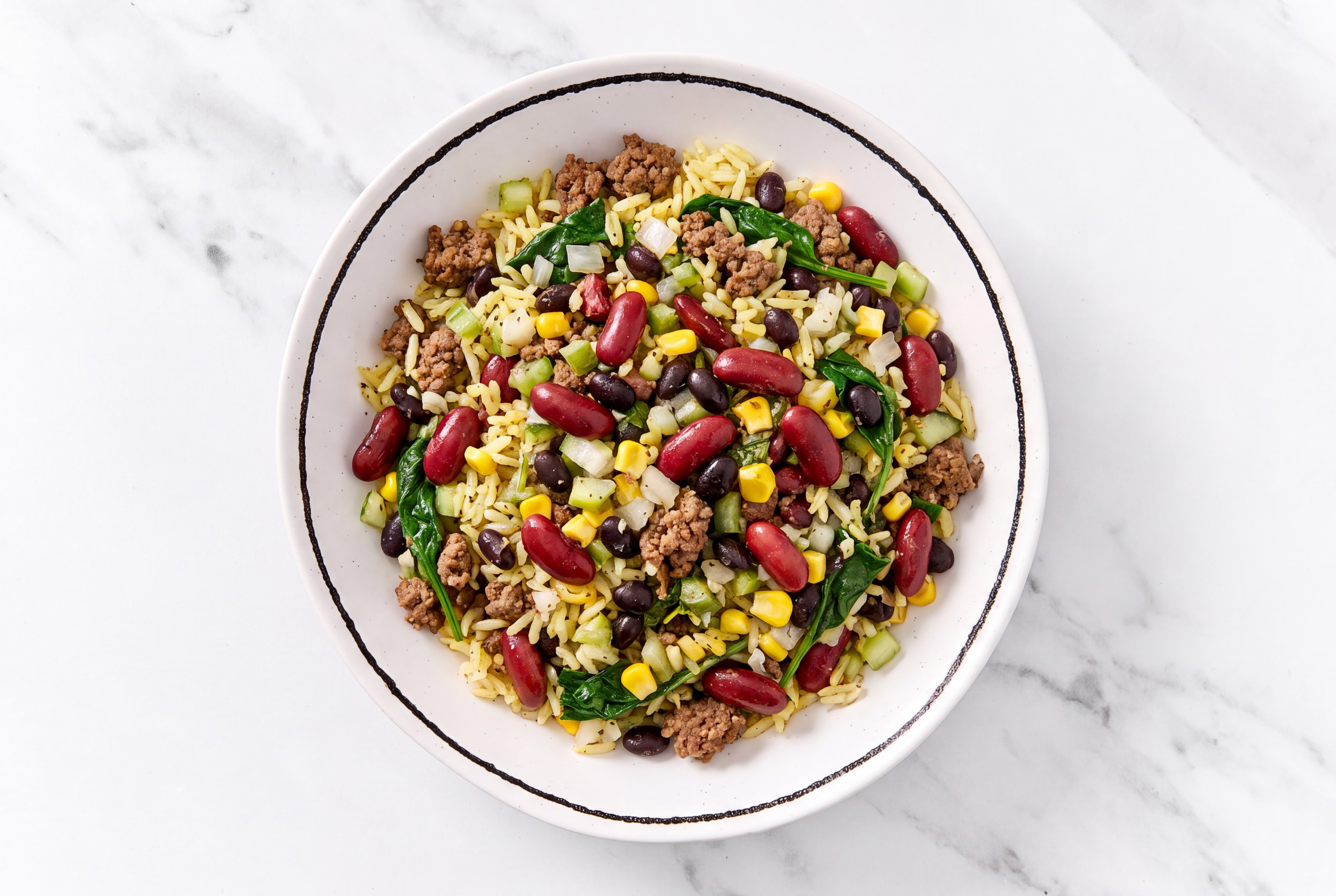 Thanksgiving in the Summer Bowl with 93/7 Lean Ground Beef